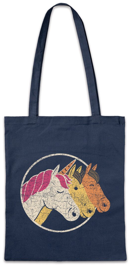Urban Backwoods Beuteltasche Unicorn & Horses Stofftasche Einhorn Regenbogen Horn Rainbow Fun Pferd (1-tlg), Reiten Princess Fairy