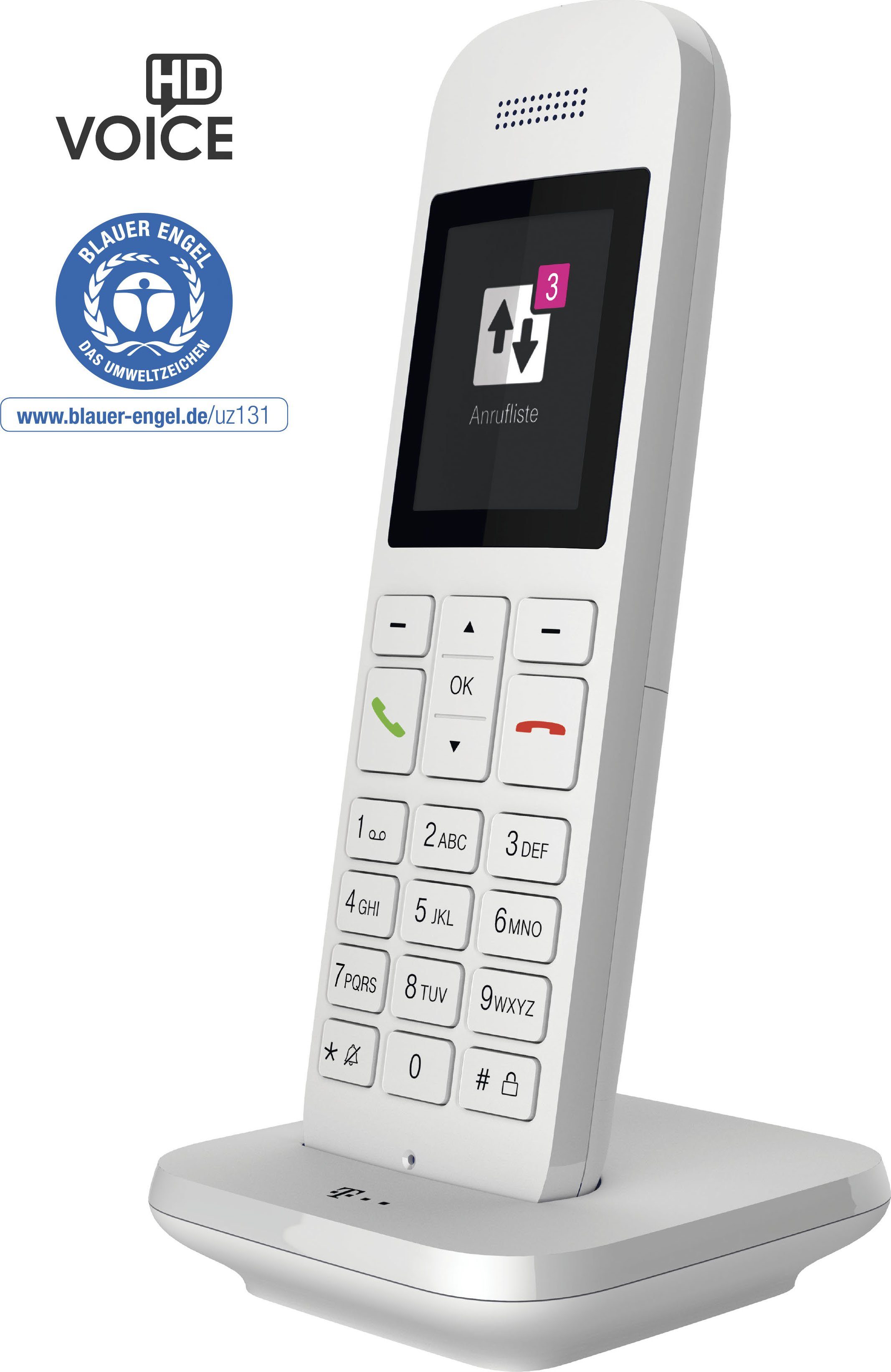 Telekom Speedphone 12 DECT-Telefon (Mobilteile: 1, LAN (Ethernet), mit HD Voice, Multifunktionstaste 5 cm Farbdisplay)