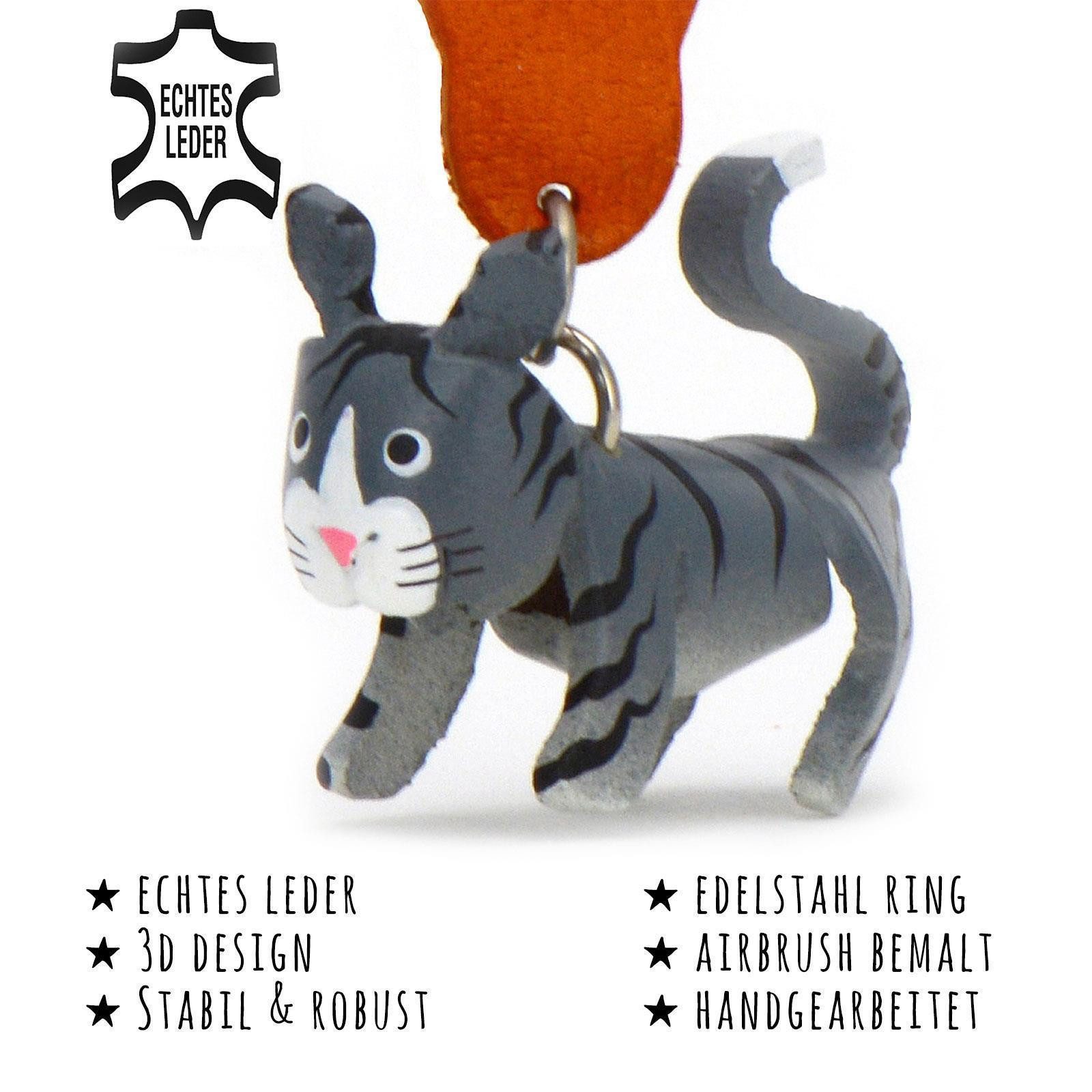 Monkimau Schlüsselanhänger Set Katzen Schlüsselanhänger aus Leder günstig online kaufen