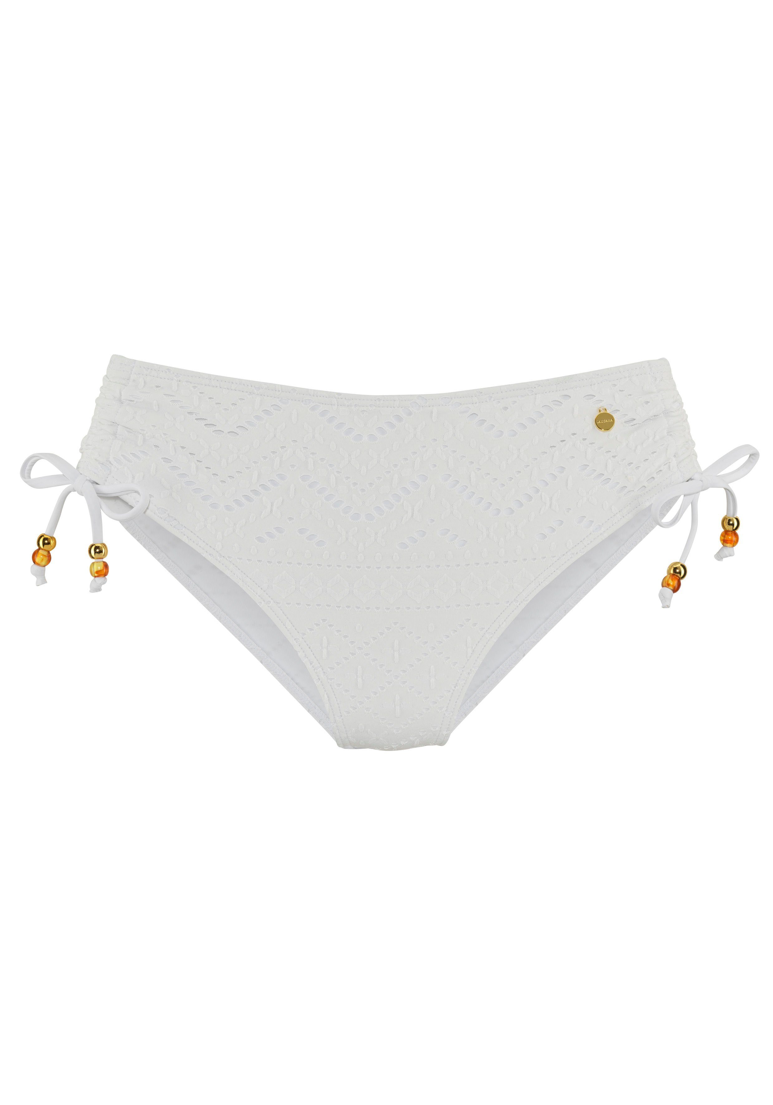 LASCANA Bikini-Hose Omara mit Lochstickerei günstig online kaufen