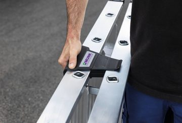PROREGAL® Stehleiter Stufen-Stehleiter beidseitig begehbar mit clip-step 2x3 Stufen