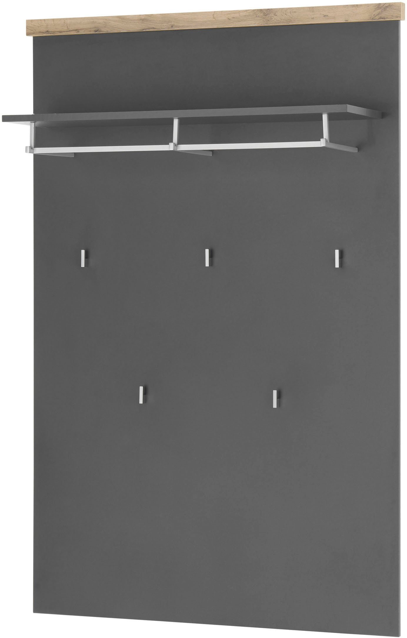 OTTO home Garderobenpaneel Westminster, Wandregal im Landhausstil Flurgarderobe Garderobe Paneel, mit Ablage, Haken & Kleiderstange aus Metall, in 2 Farben erhältlich