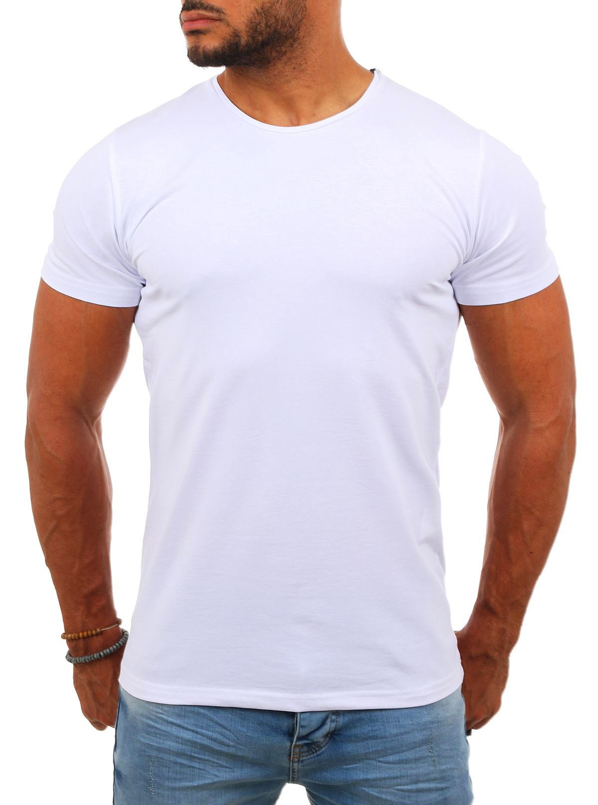 T-Shirt Herren Uni Basic rundhals Ausschnitt Unterziehshirt 1701