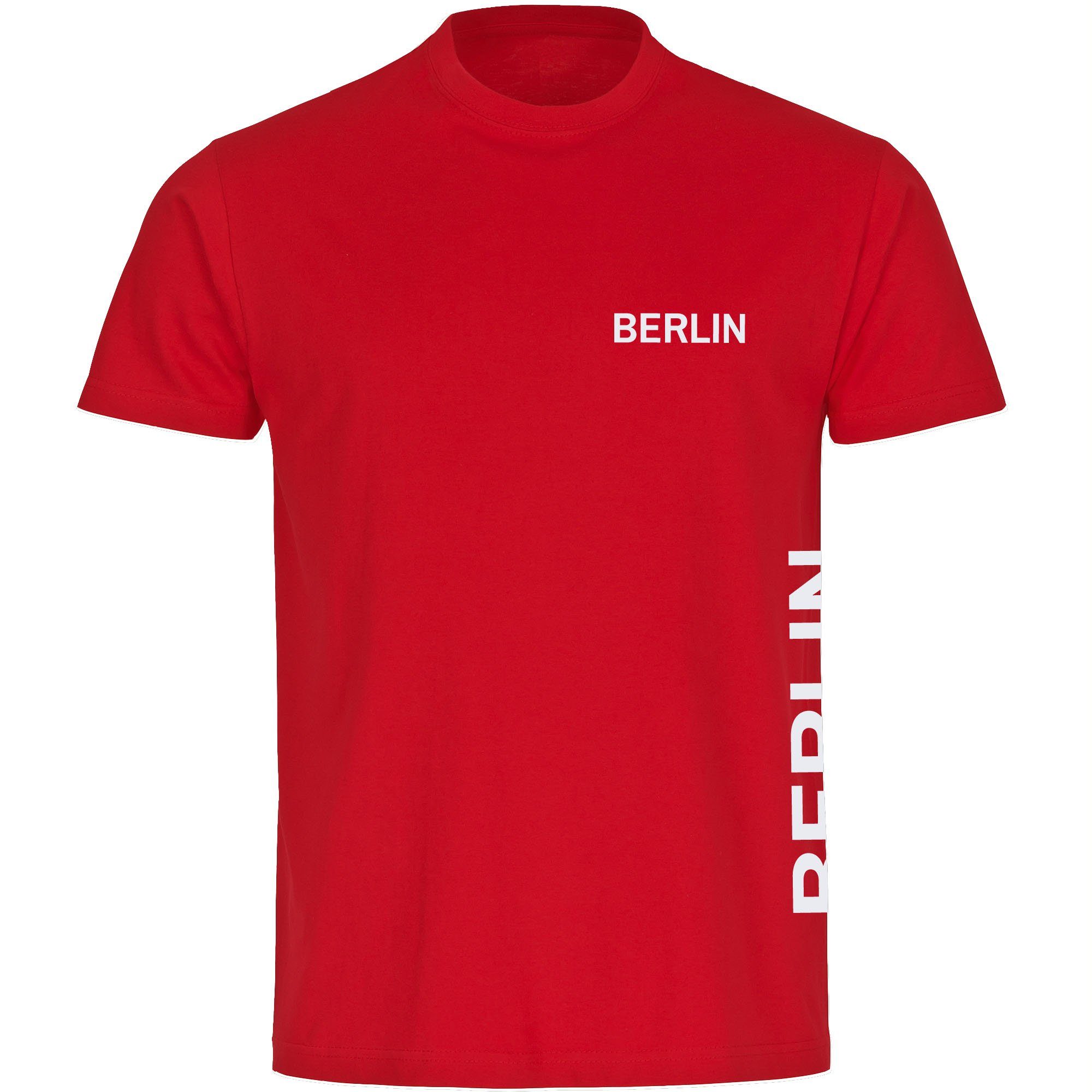 multifanshop T-Shirt Kinder Berlin rot - Brust & Seite - Boy Girl