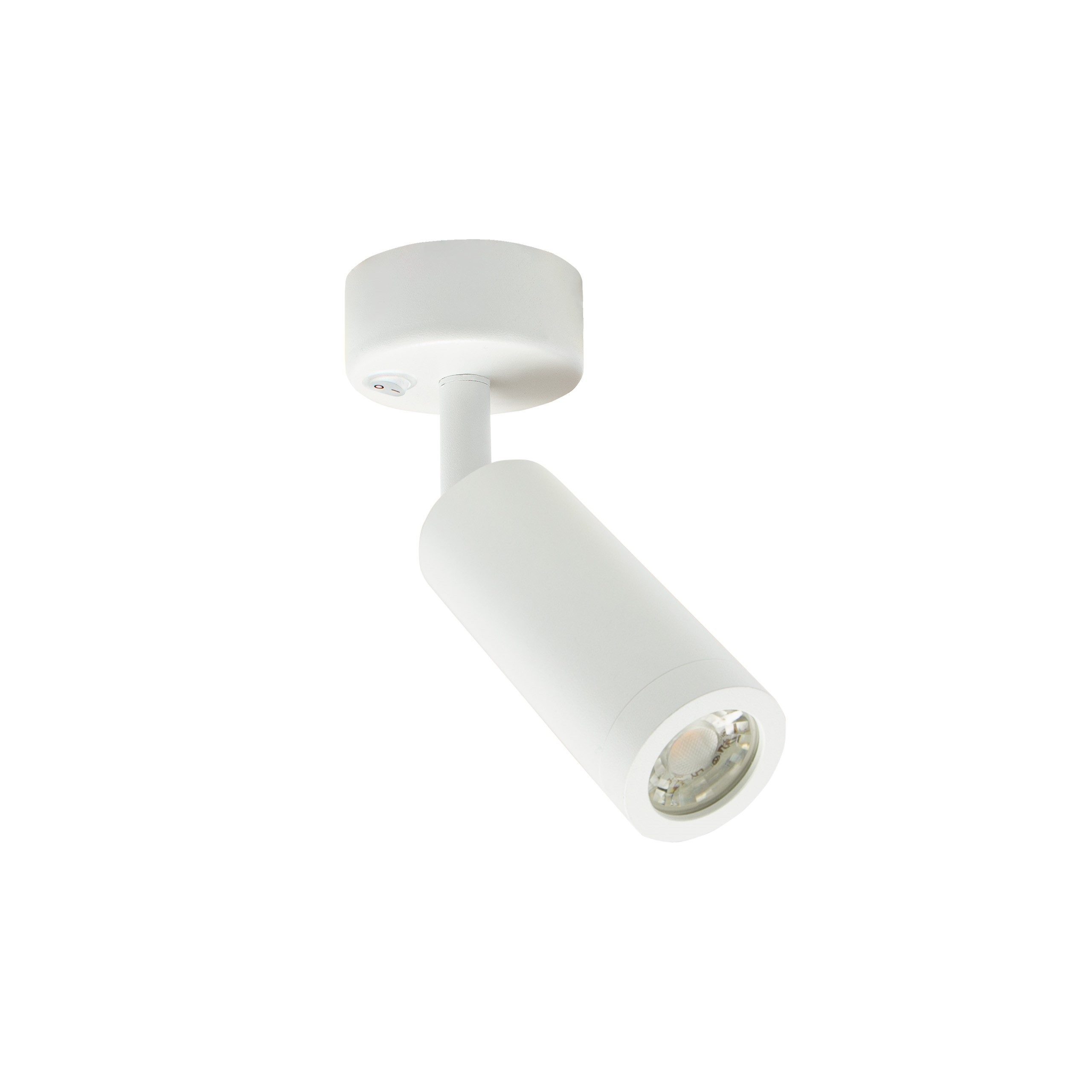 SpectrumLED LED Wandleuchte LED Wandleuchte Madara GU10 MR11 schwenkbar IP20 schalter weiß 4W rund, Leuchtmittel nicht enthalten, mit Schalter, Switch, schwenkbar, verstellbar