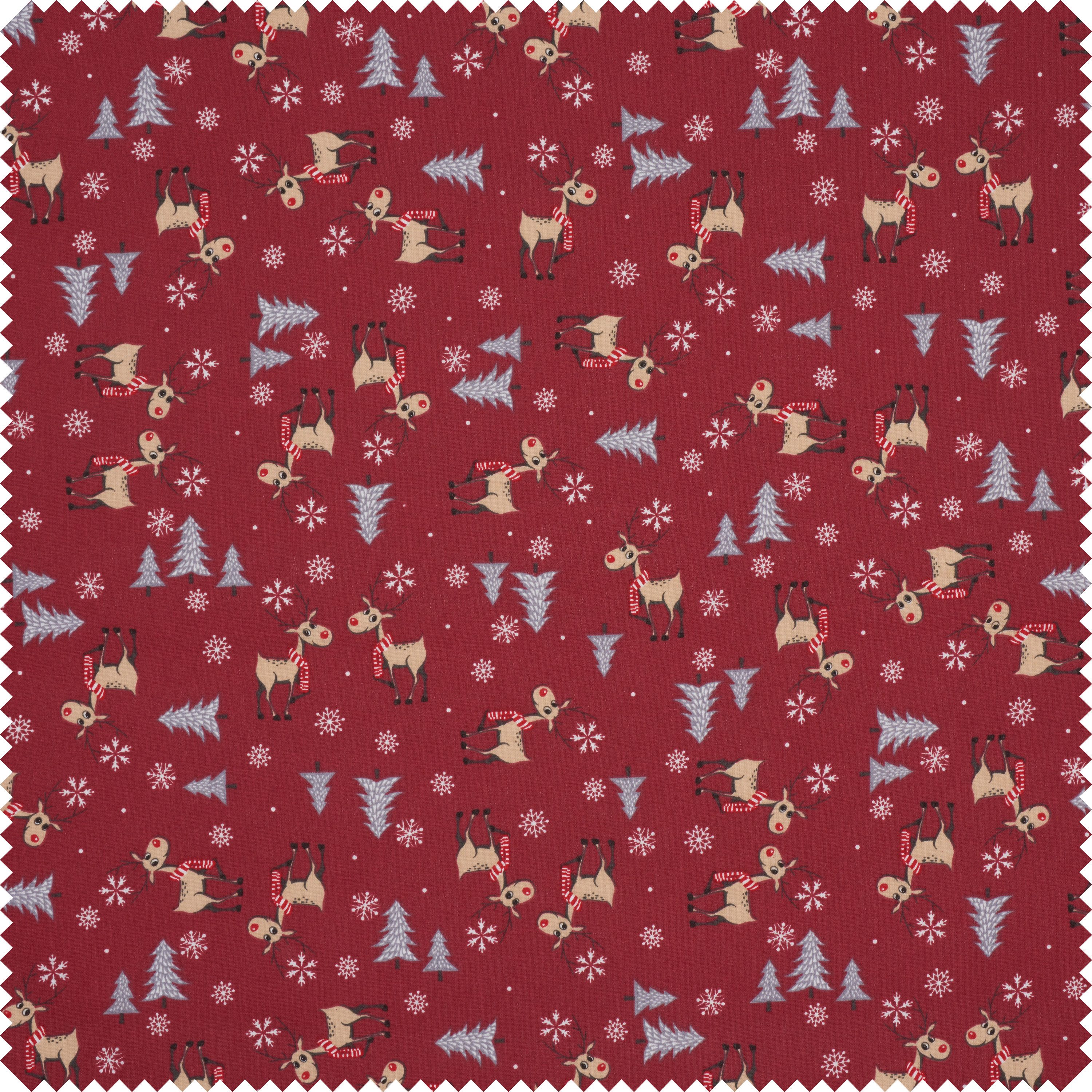 VBS Stoff Red Nose Reindeer, 140cm breit, Meterware