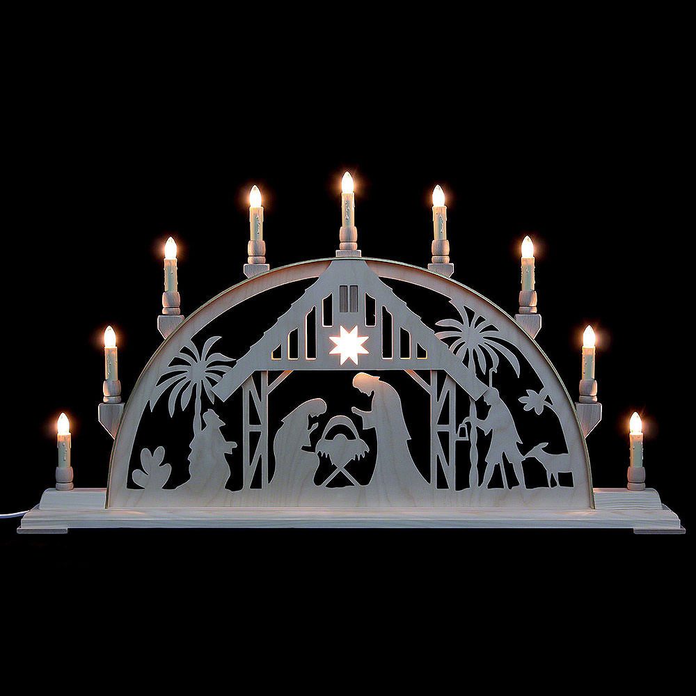 Manufaktur Holger Seidel Schwibbogen Schwibbogen Christi Geburt (78cmx42cm) von Manufaktur Seidel