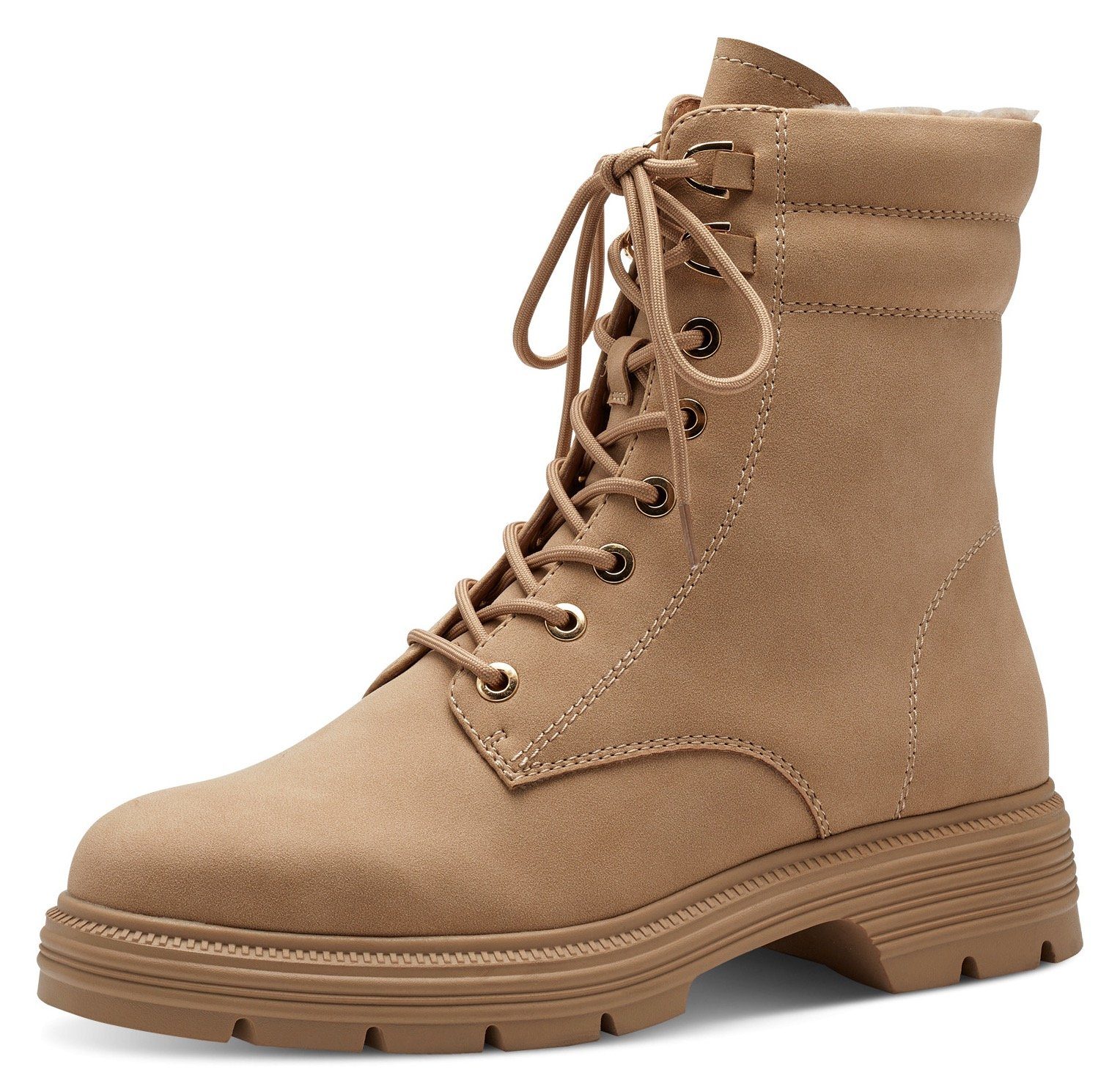 Tamaris Winterboots mit gepolstertem Schaftrand sand