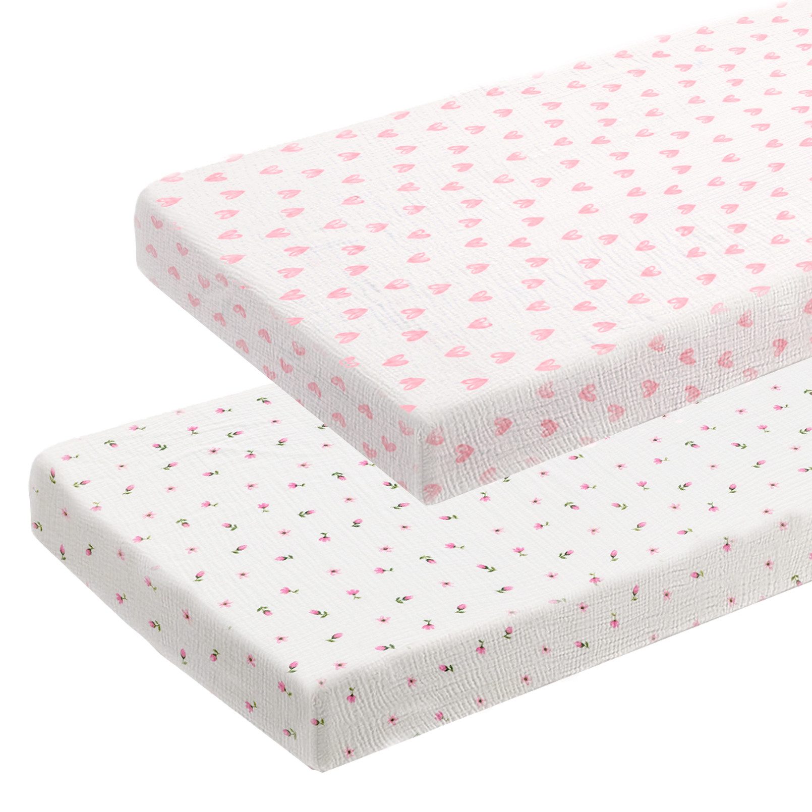 KEAYOO Spannbettlaken CL, (2 Stück), Spannbettlaken Musselin Weiche für Bab günstig online kaufen