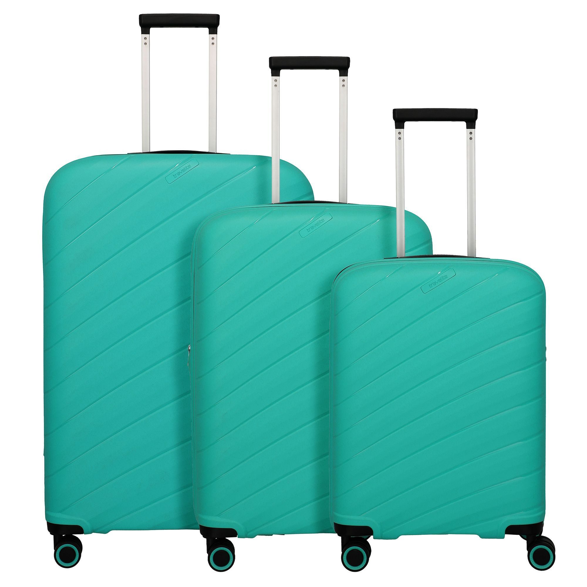 travelite Trolleyset Burano, 4 Rollen, (3-teilig, 3 tlg), Polypropylen