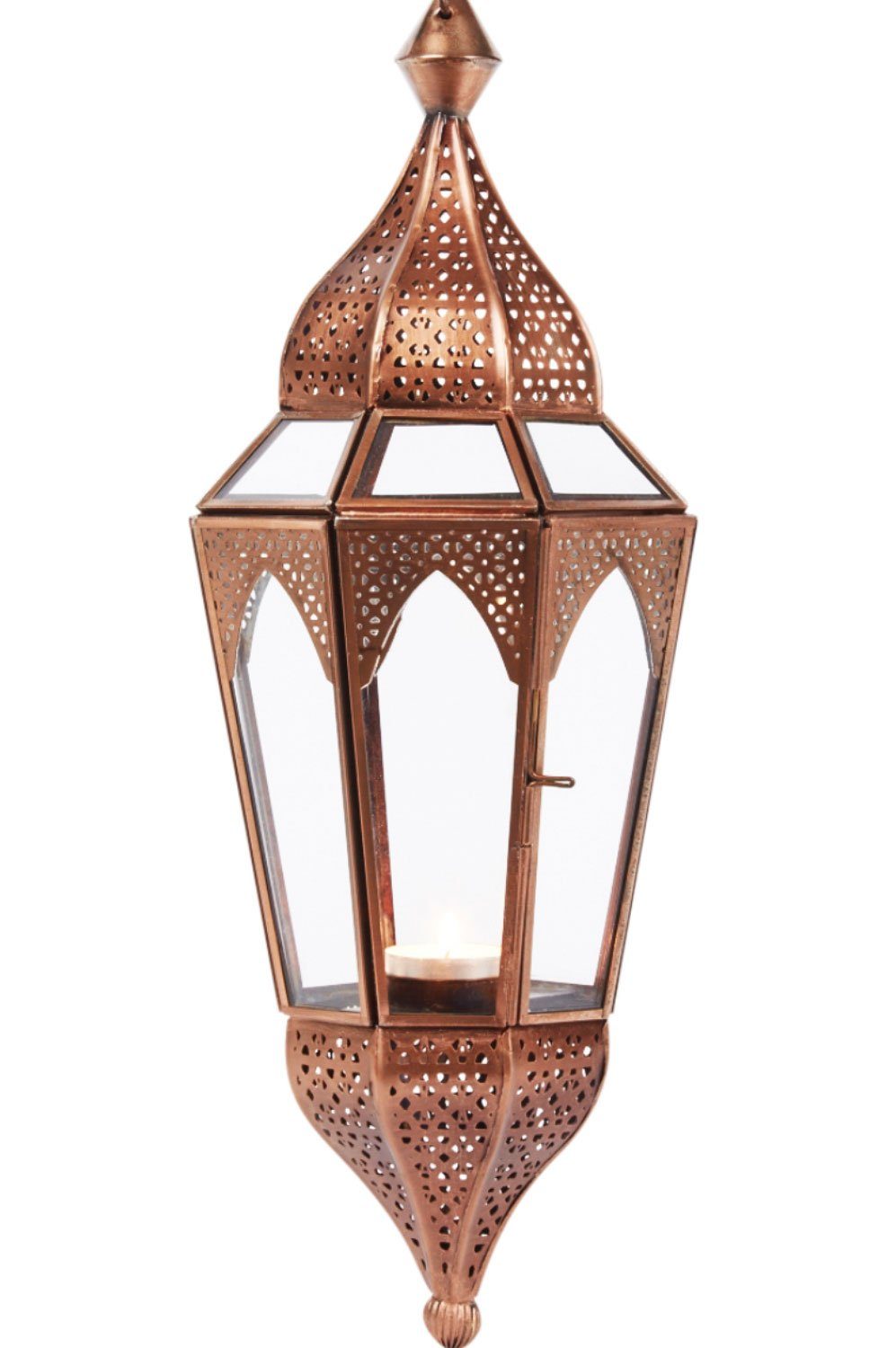 Marrakesch Orient & Mediterran Interior Hängewindlicht Orientalischer Hängewindlicht Lalita - Klar (1 St), Handarbeit