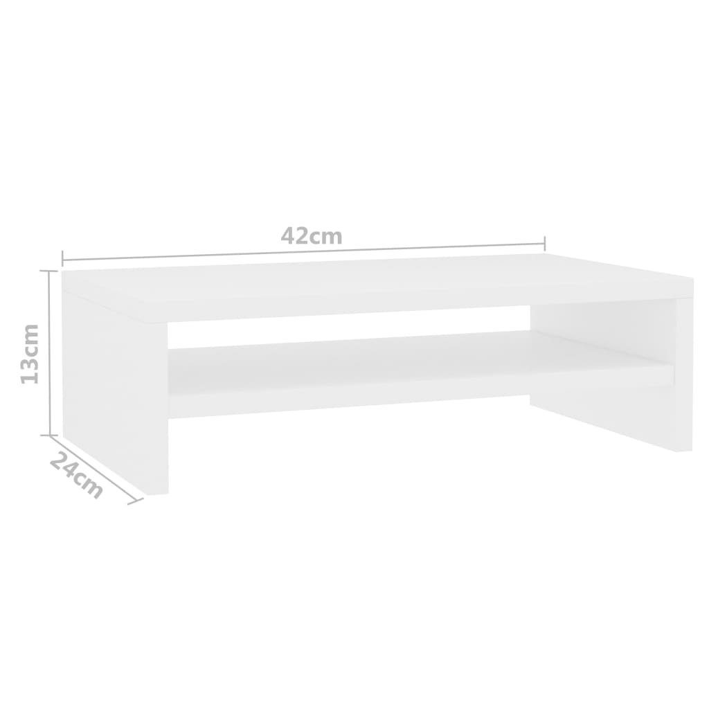 furnicato TV-Schrank Monitorständer Weiß 42x24x13 Holzwerkstoff cm