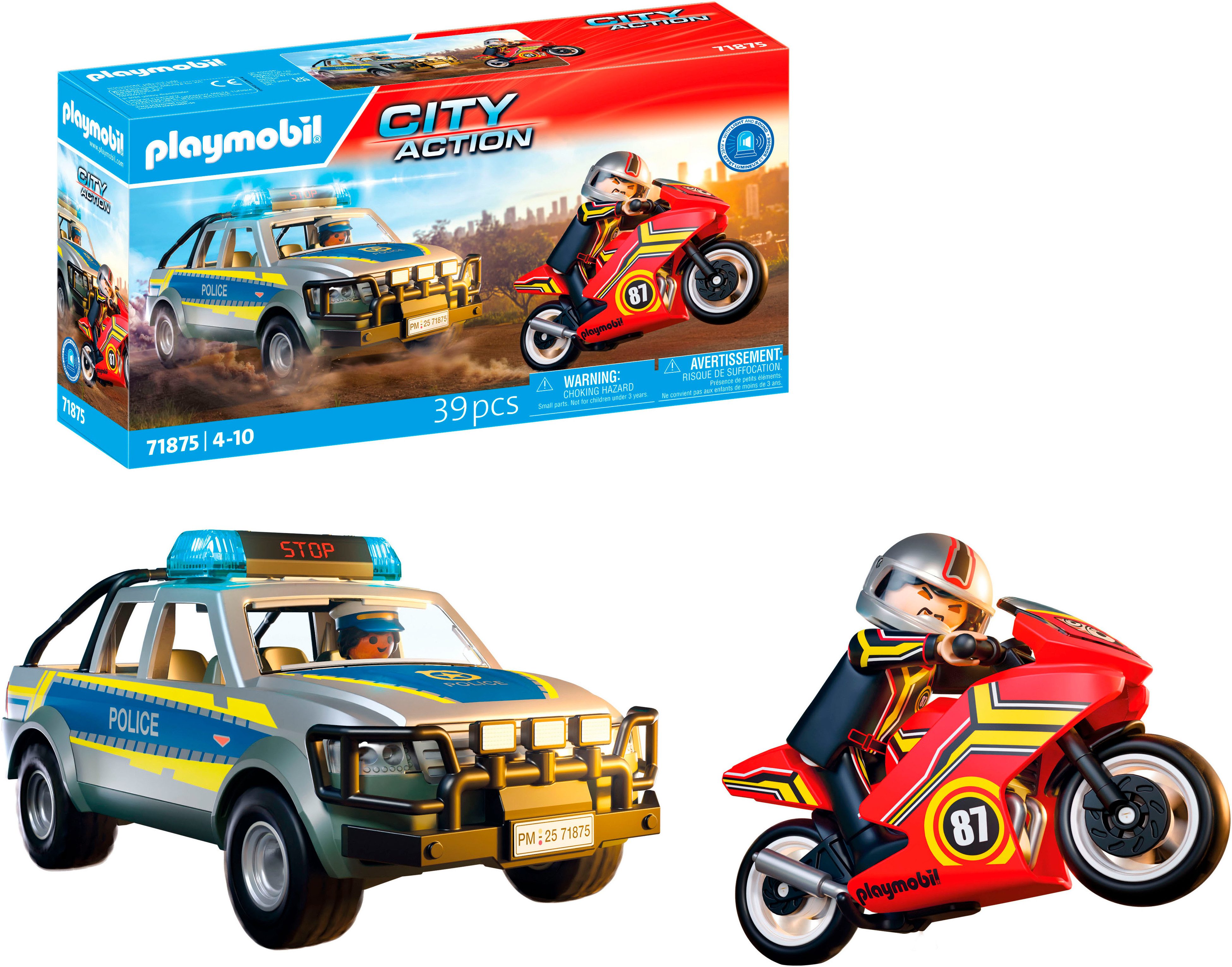 Playmobil® Verfolgungsjagd mit Polizei Pick-Up (71875), Action Heroes Konst günstig online kaufen