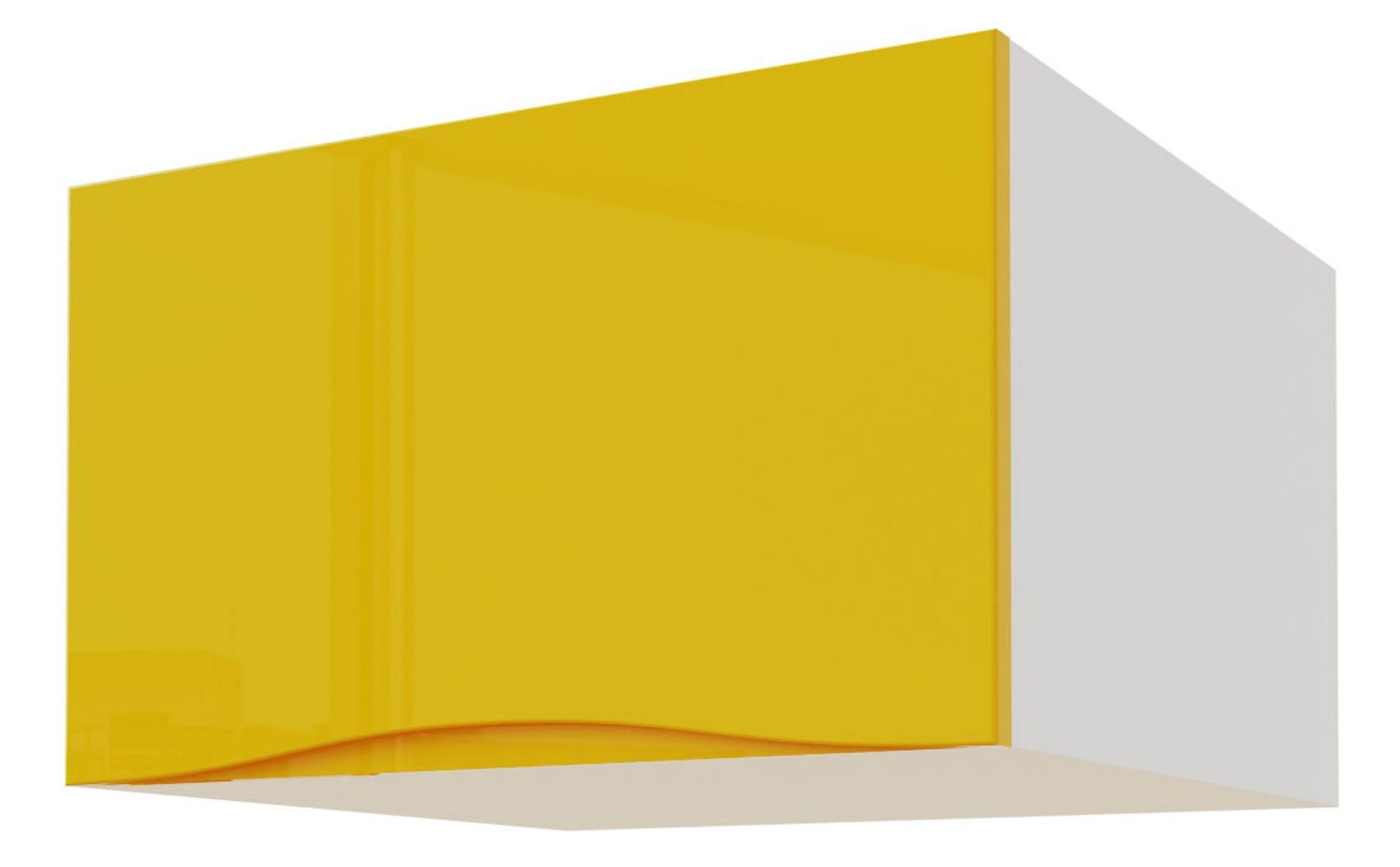 Feldmann-Wohnen Klapphängeschrank Napoli (Napoli) 60cm Front- und Korpusfarbe wählbar grifflos mit 1 Klapptür RAL 6027 lichtgrün Hochglanz