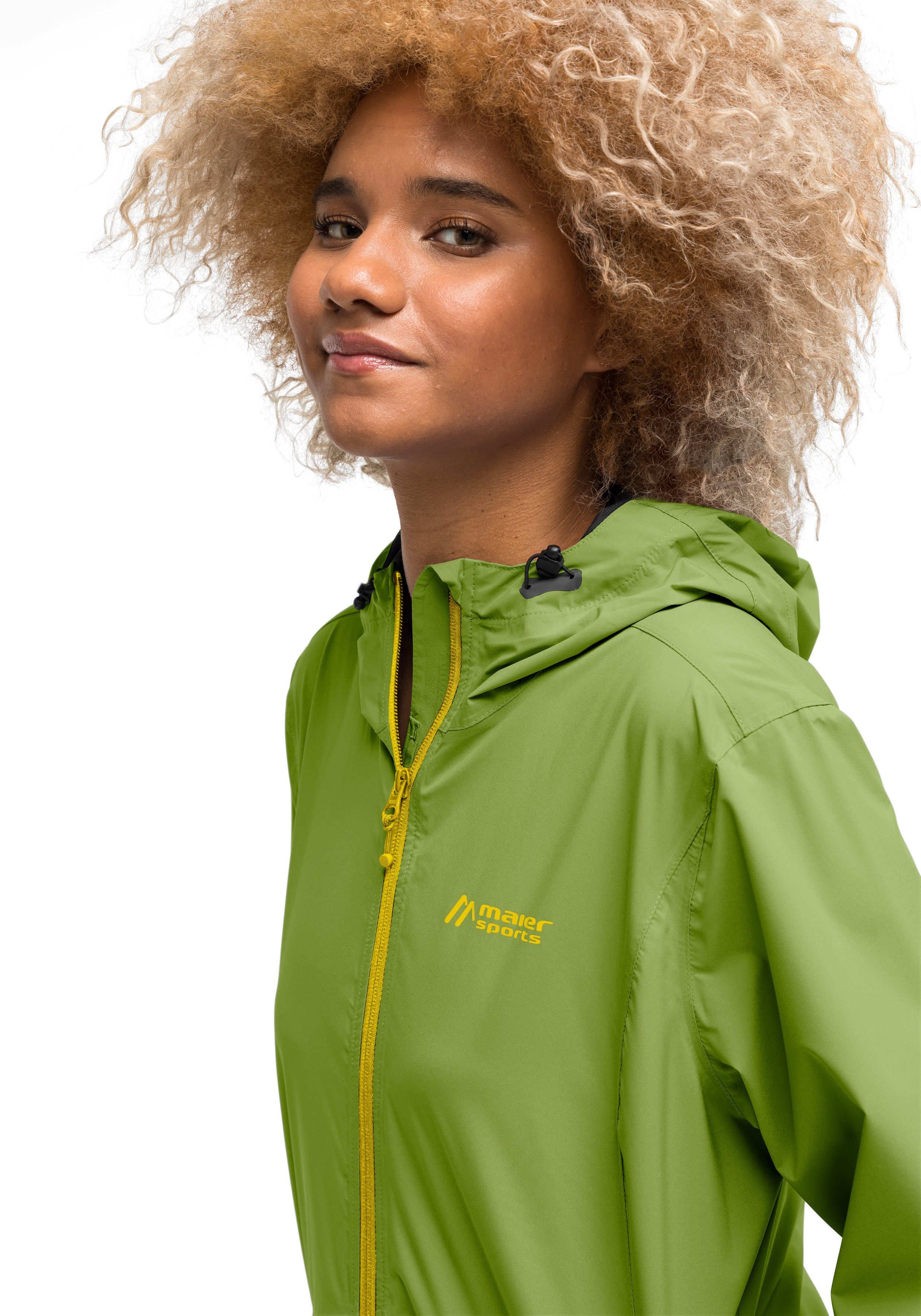 W Minimalistische 2,5-Lagen-Jacke Sports Funktionsjacke für Maier Touren und grasgrün Wanderungen Eco Tind