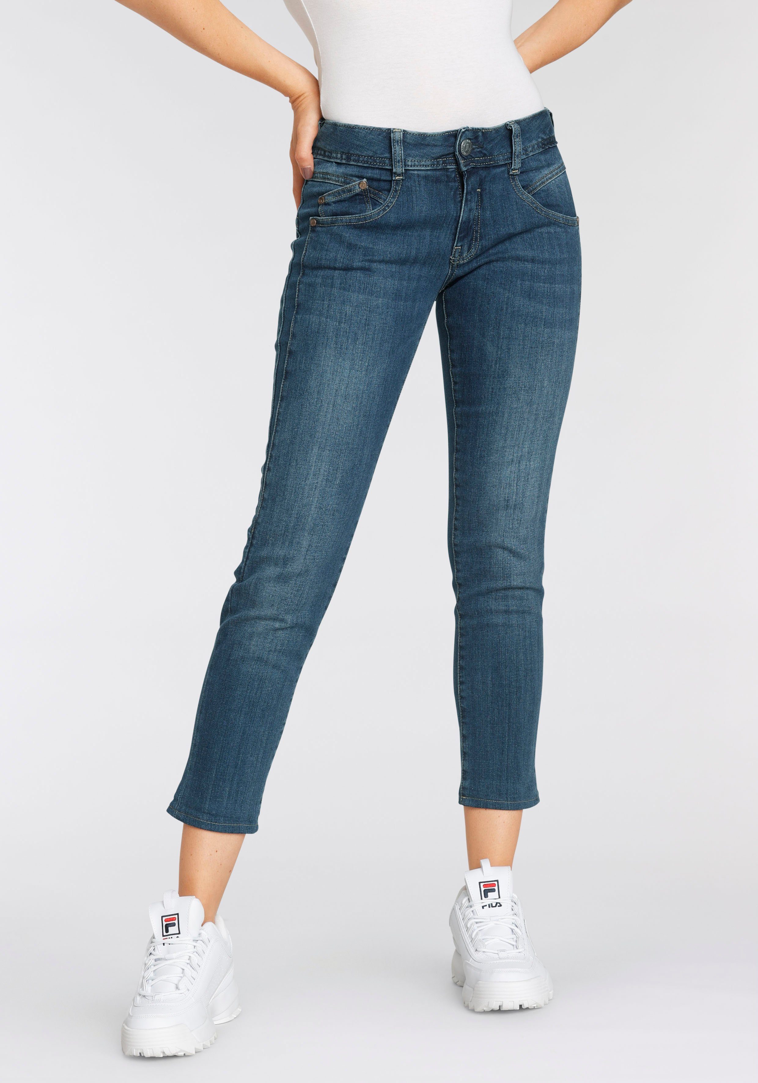 Herrlicher 7/8-Jeans GINA CROPPED POWERSTRETCH mit seitlichem Keileinsatz