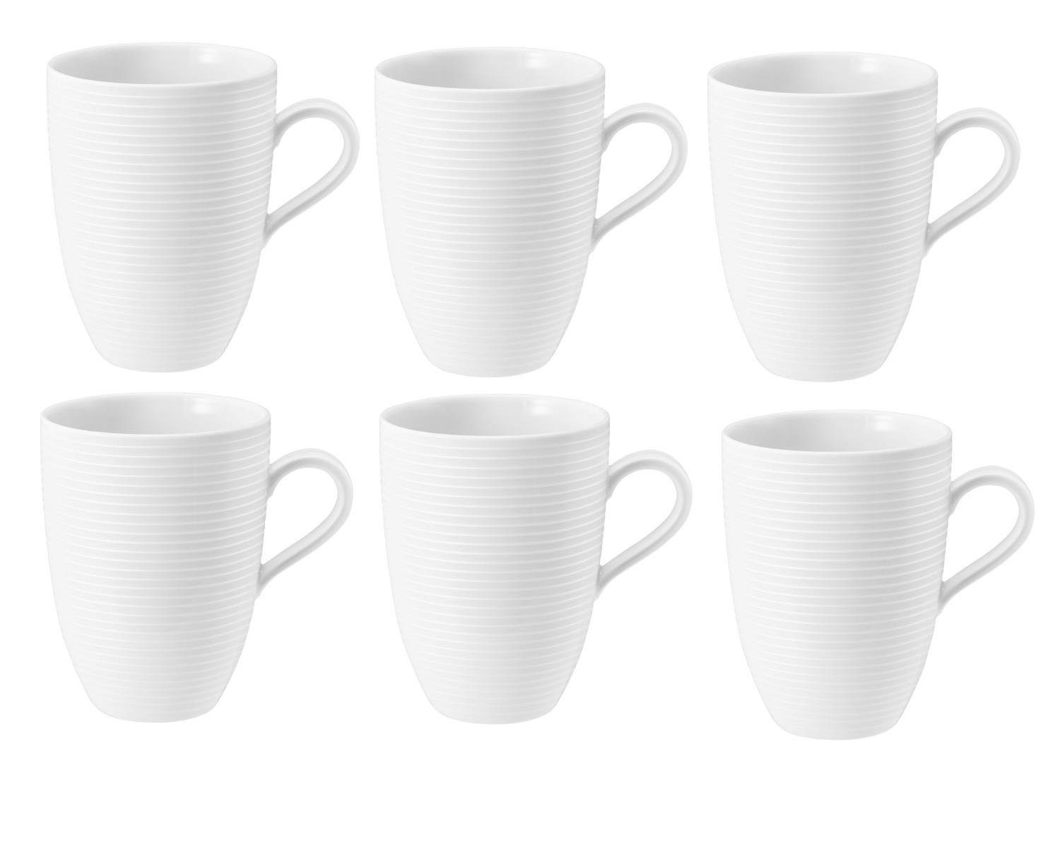 Becher Seltmann Weiden Beat weiß Becher mit Henkel 6er Set