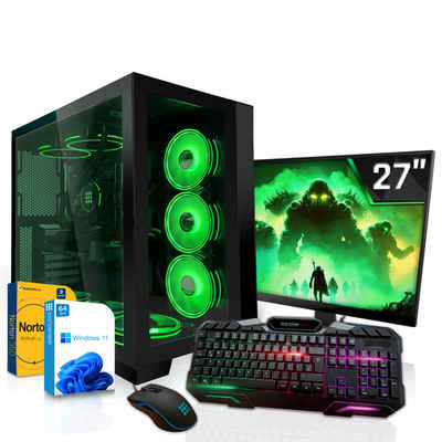 SYSTEMTREFF Gaming-PC-Komplettsystem (27", Intel Core i9 13900K, GeForce RTX 4070 Super, 32 GB RAM, 1000 GB SSD, Windows 11, WLAN)