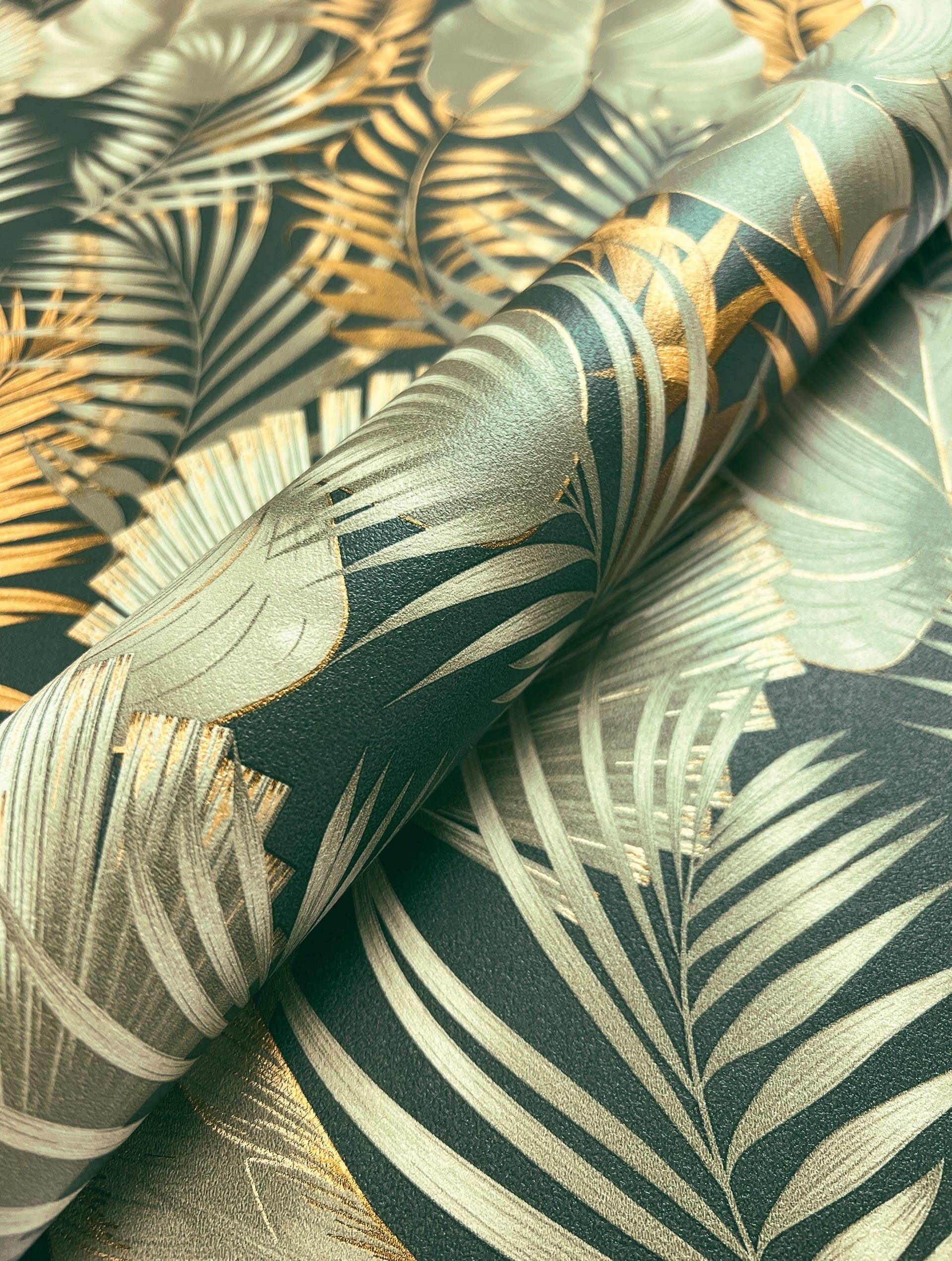 Newroom Vliestapete Koda Tapete Dschungeltapete Dschungel,Blätter,Palmenblä günstig online kaufen