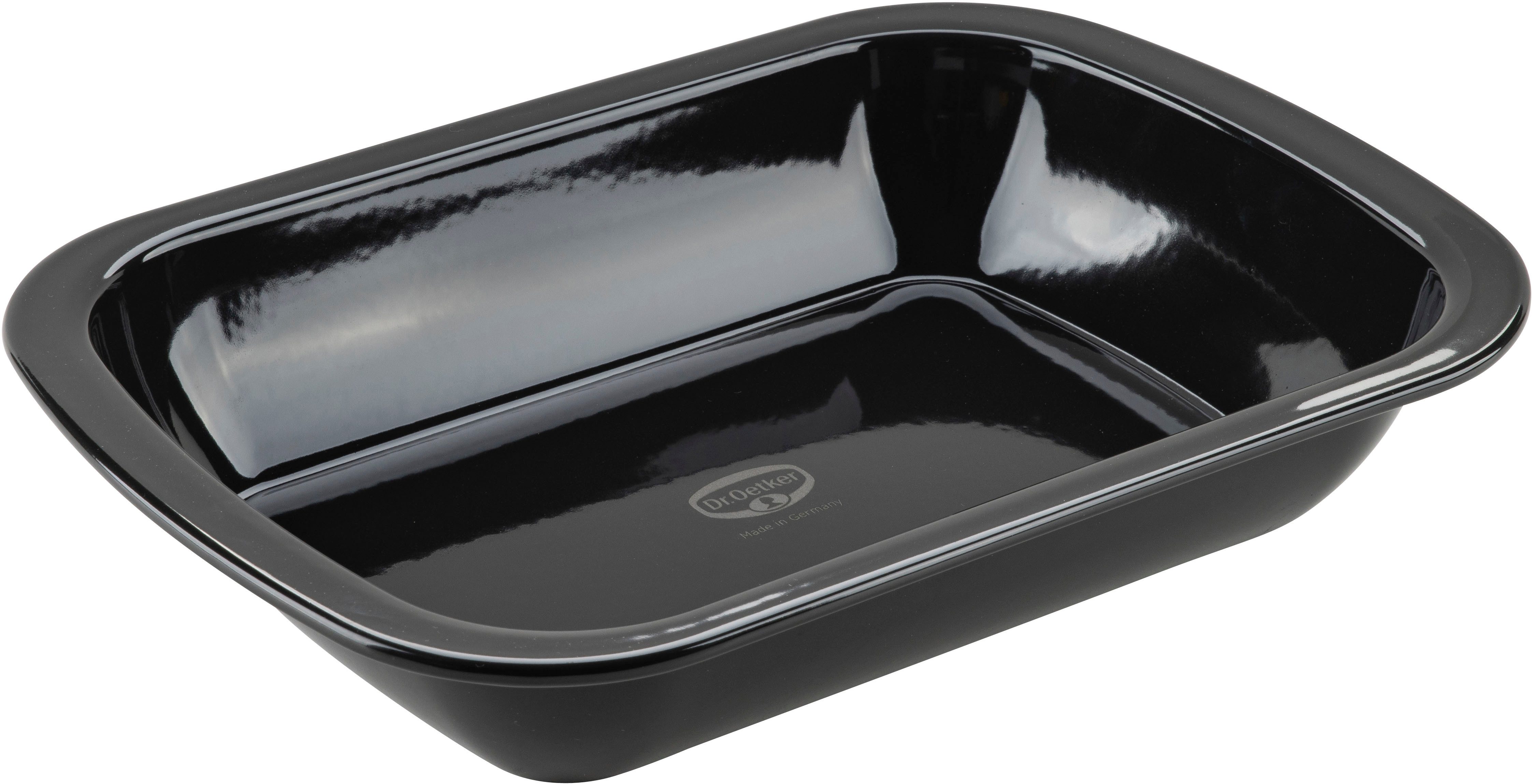 Dr. Oetker Küchenhelfer Auflaufform Back-Idee Kreativ, aus Emaille, Emaille, (1-St), hitzebeständig bis 400°C, schnitt- und kratzfest, induktionsgeeignet