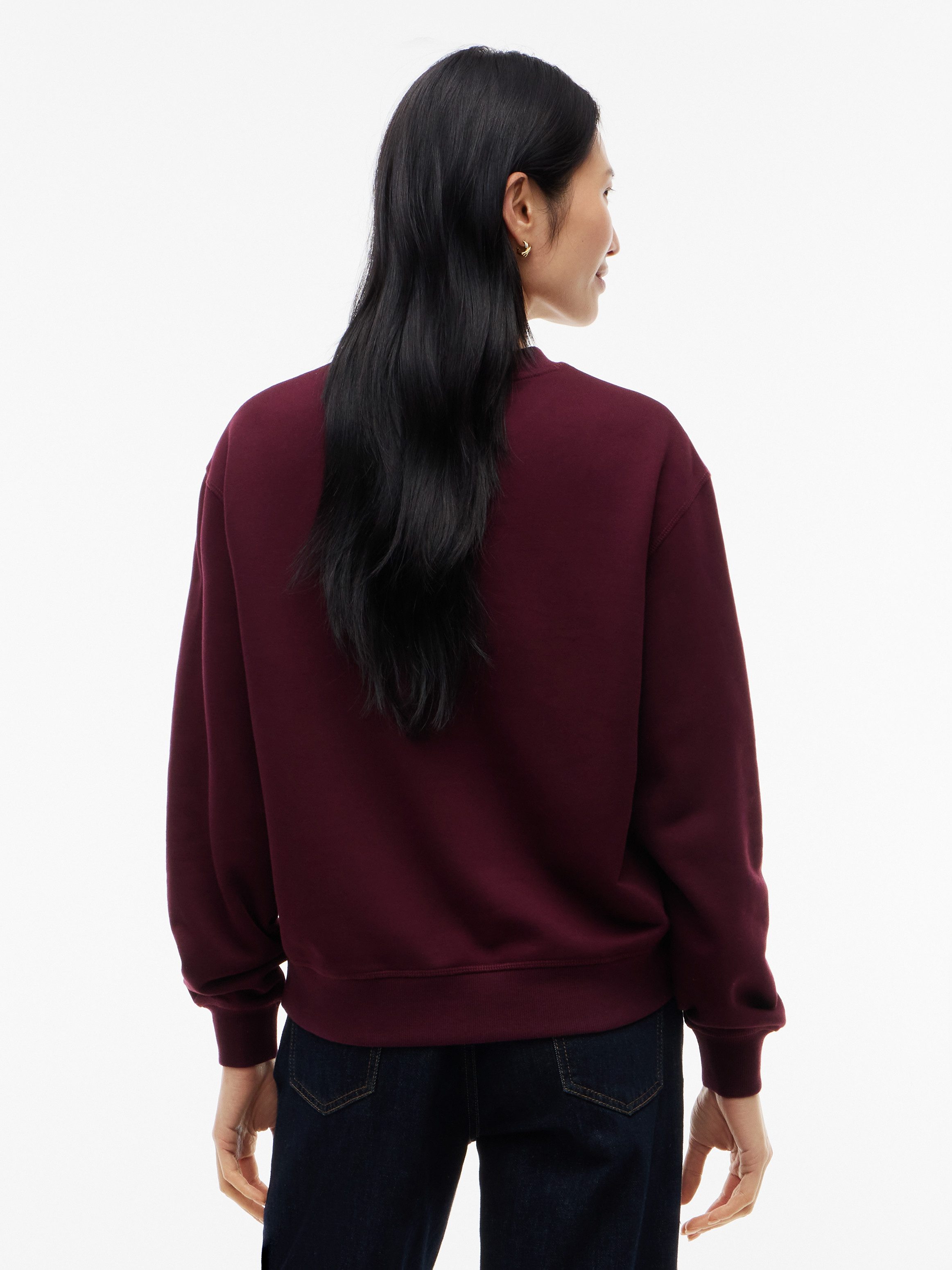 Tommy Hilfiger Sweatshirt SCRIPT TERRY MDRN C-NK SWTSHIRT Baumwolle