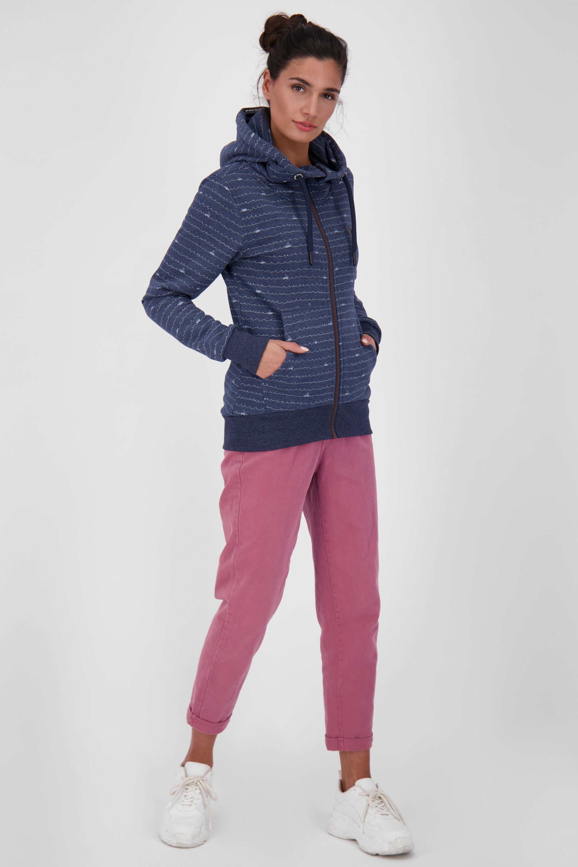 Sweatjacket Kickin B Damen & Kapuzensweatjacke, Kapuzensweatjacke YasminAK marine melange Sweatjacke Alife