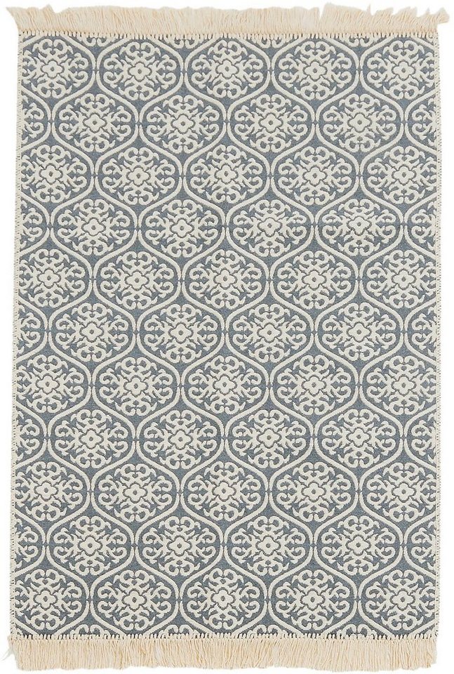 Teppich FLORENZ, done.®, rechteckig, Höhe: 8 mm, Flachgewebe, Ornamente,  mit Fransen, waschbar