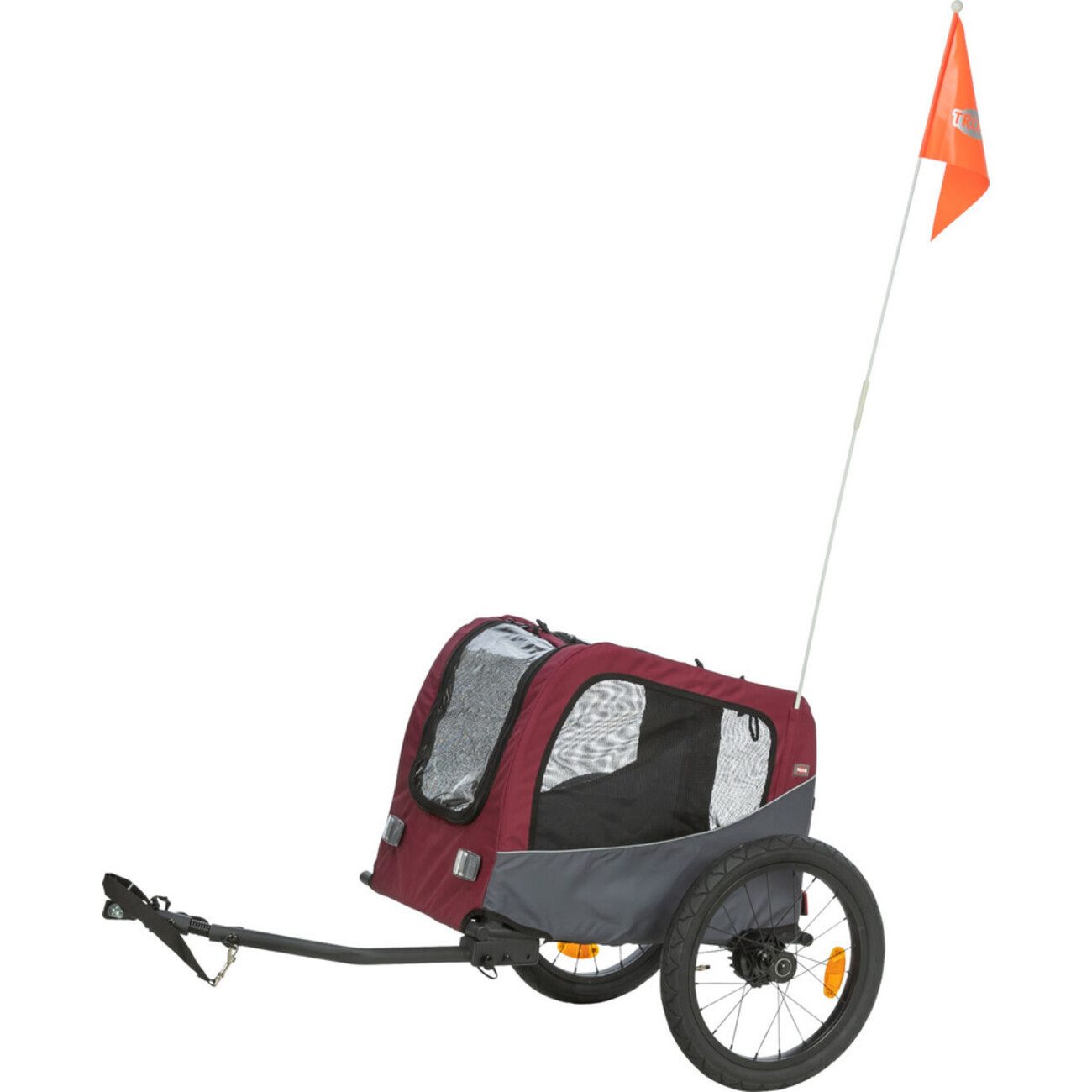 TRIXIE Fahrradhundeanhänger Grau/Rot