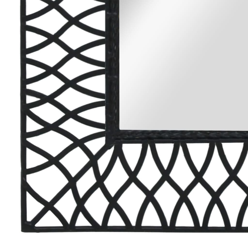 Schwarz x Wandspiegel 80 Garten-Gewölbt 50 furnicato cm
