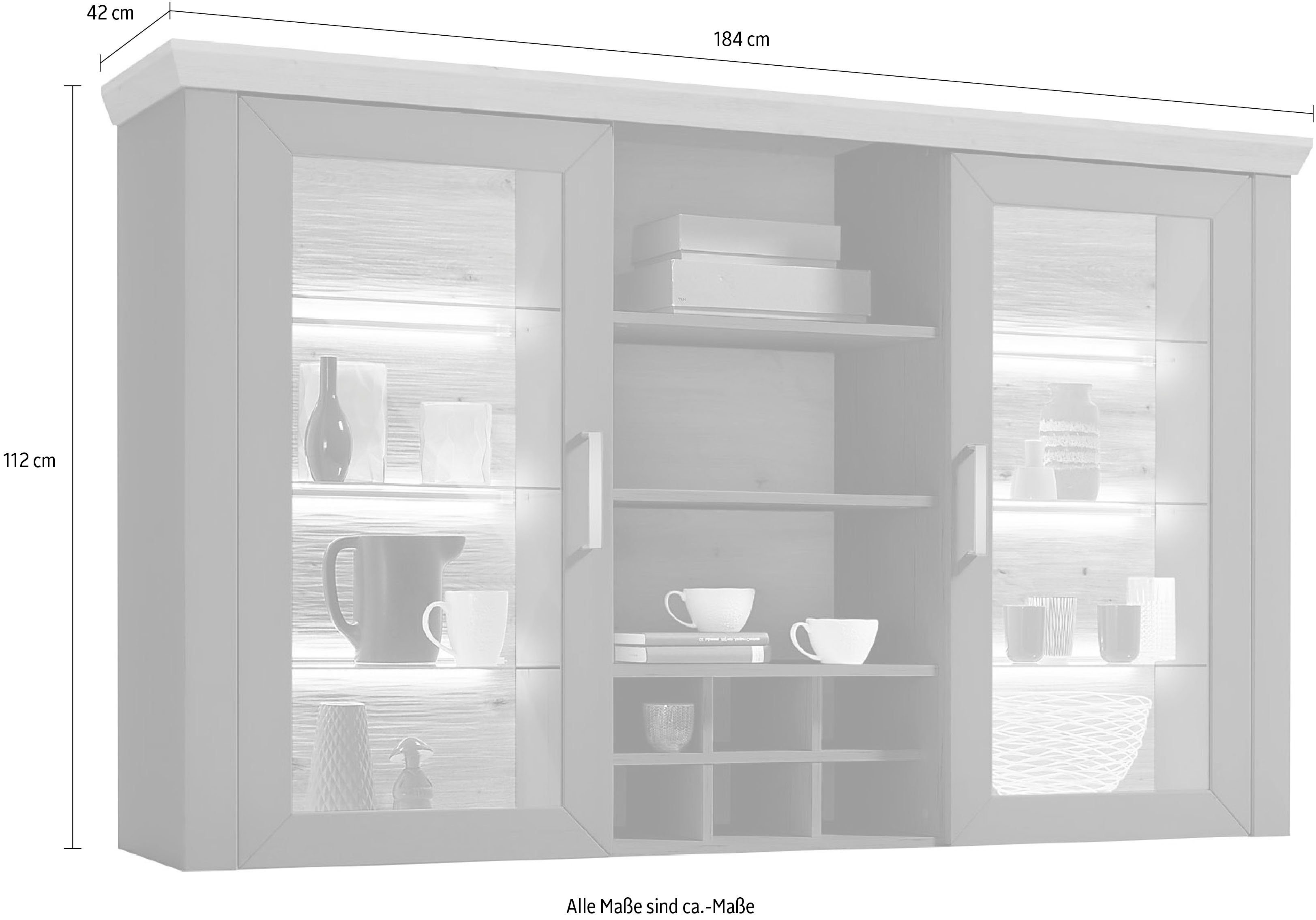 Türen Musterring 2 Glasausschnitt 24, mit mit one Typ set Hängeschrank by york