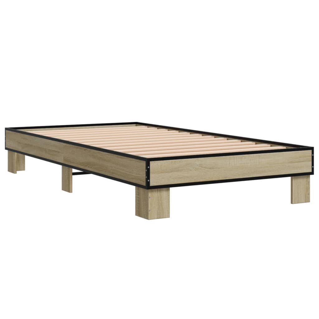 vidaXL Bett Bettgestell Sonoma-Eiche 90x190 cm günstig online kaufen