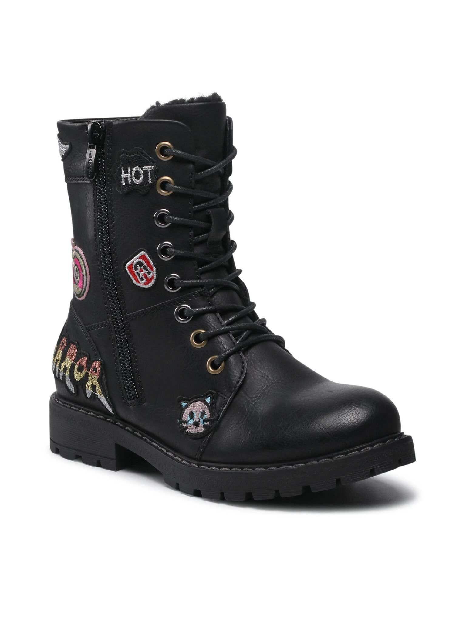 Schnürstiefeletten CS2665-06 Black Schnürstiefelette