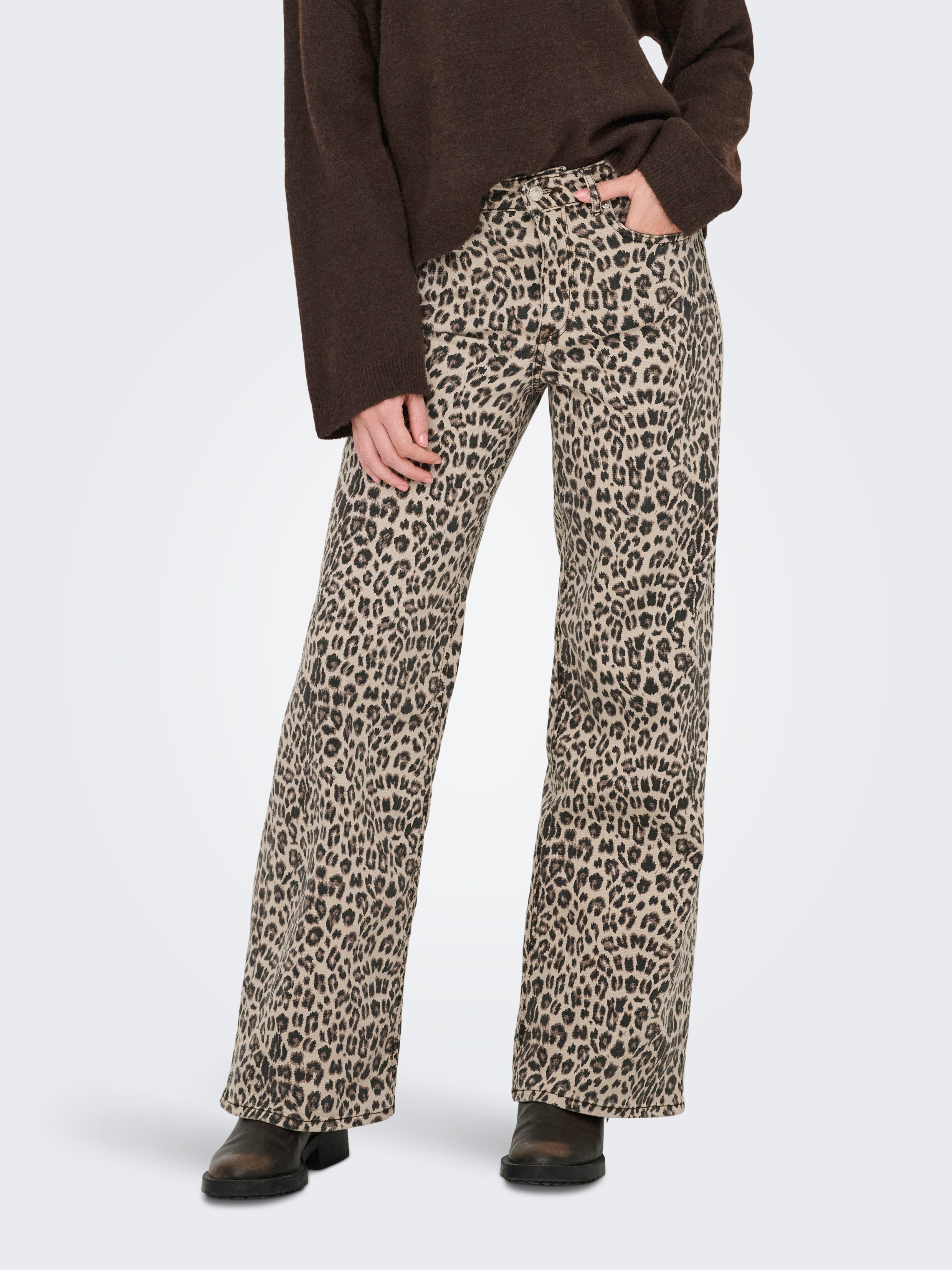ONLY High-waist-Jeans ONLMADISON BLUSH HW LEO WIDE DNM günstig online kaufen