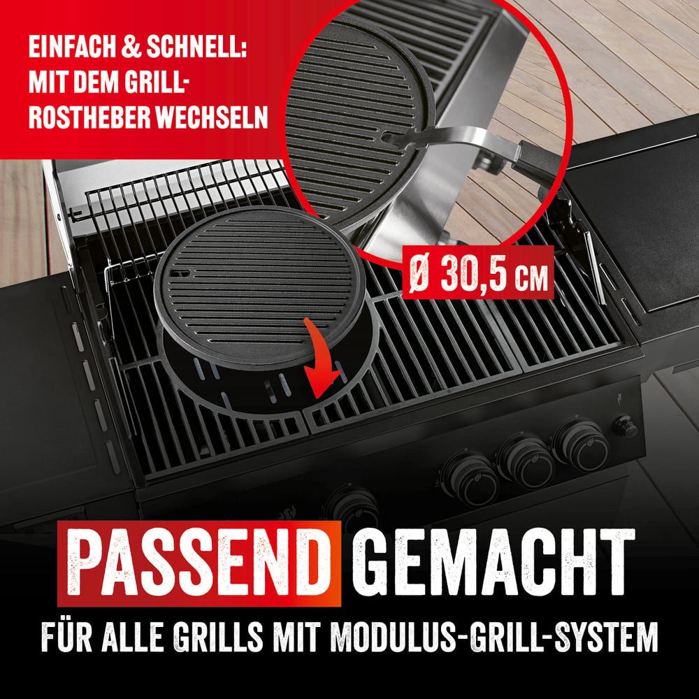 LANDMANN Grillplatte LANDMANN Modulus Grillplatte 30cm Durchmesser