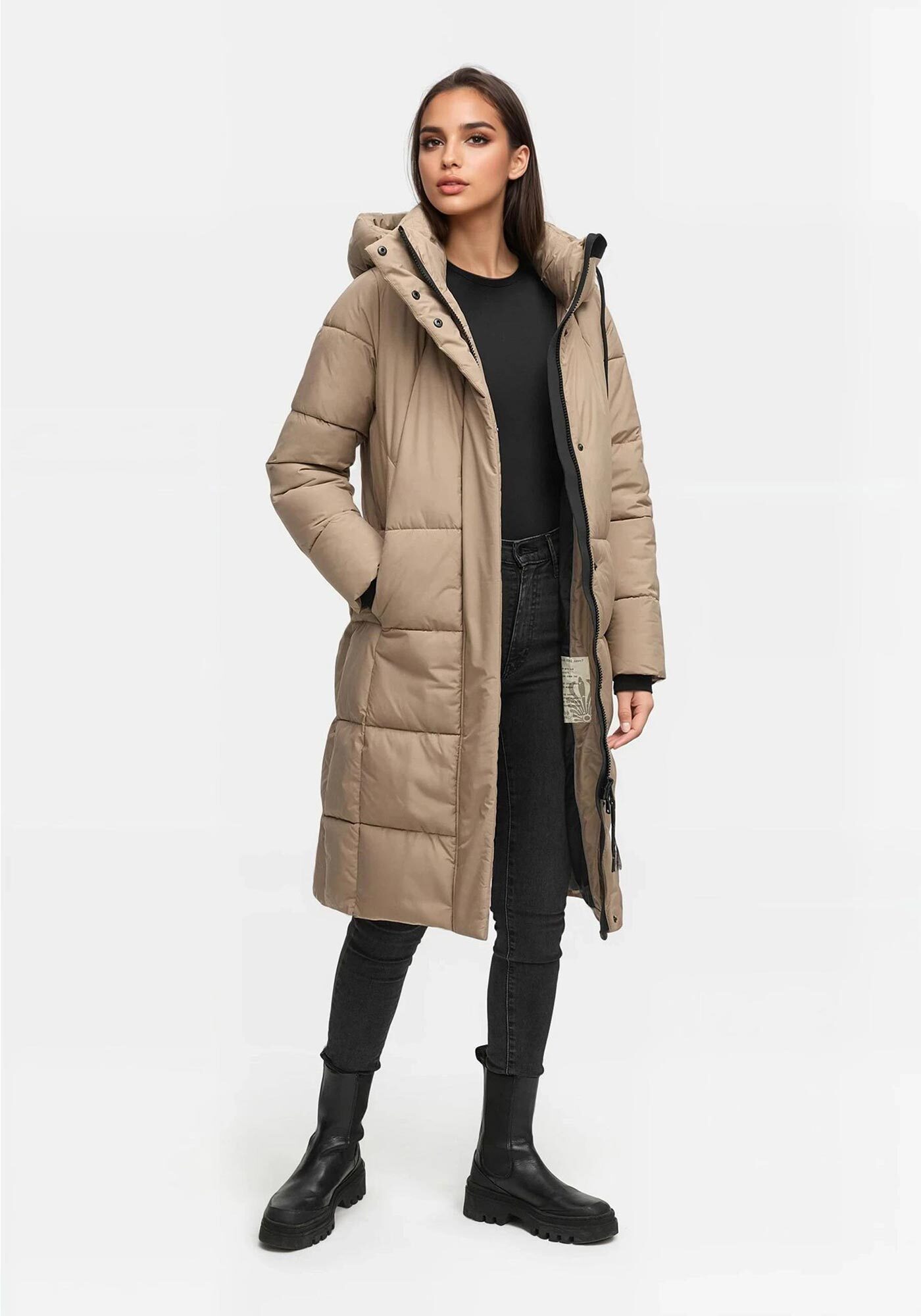 Marikoo Winterjacke Tabiaa Bewegungsschlitz am unteren Saum günstig online kaufen