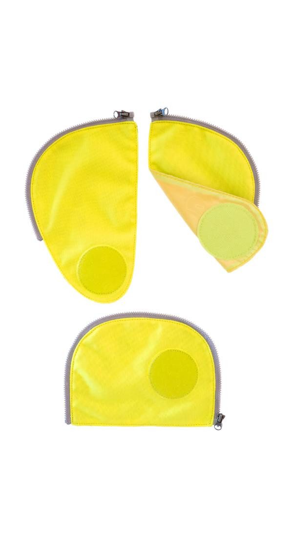 ergobag Schulranzen Fluo Zip Set (3-tlg), reflektierend