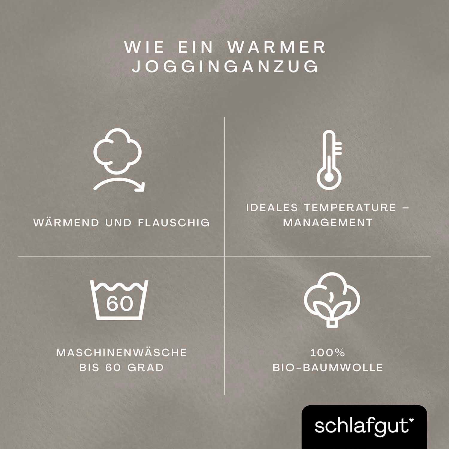 Schlafgut Spannbettlaken Soft Contact, Feinbiber, Gummizug: rundum, (1 Stück), 100% Bio Baumwolle – Bild 5 von 5