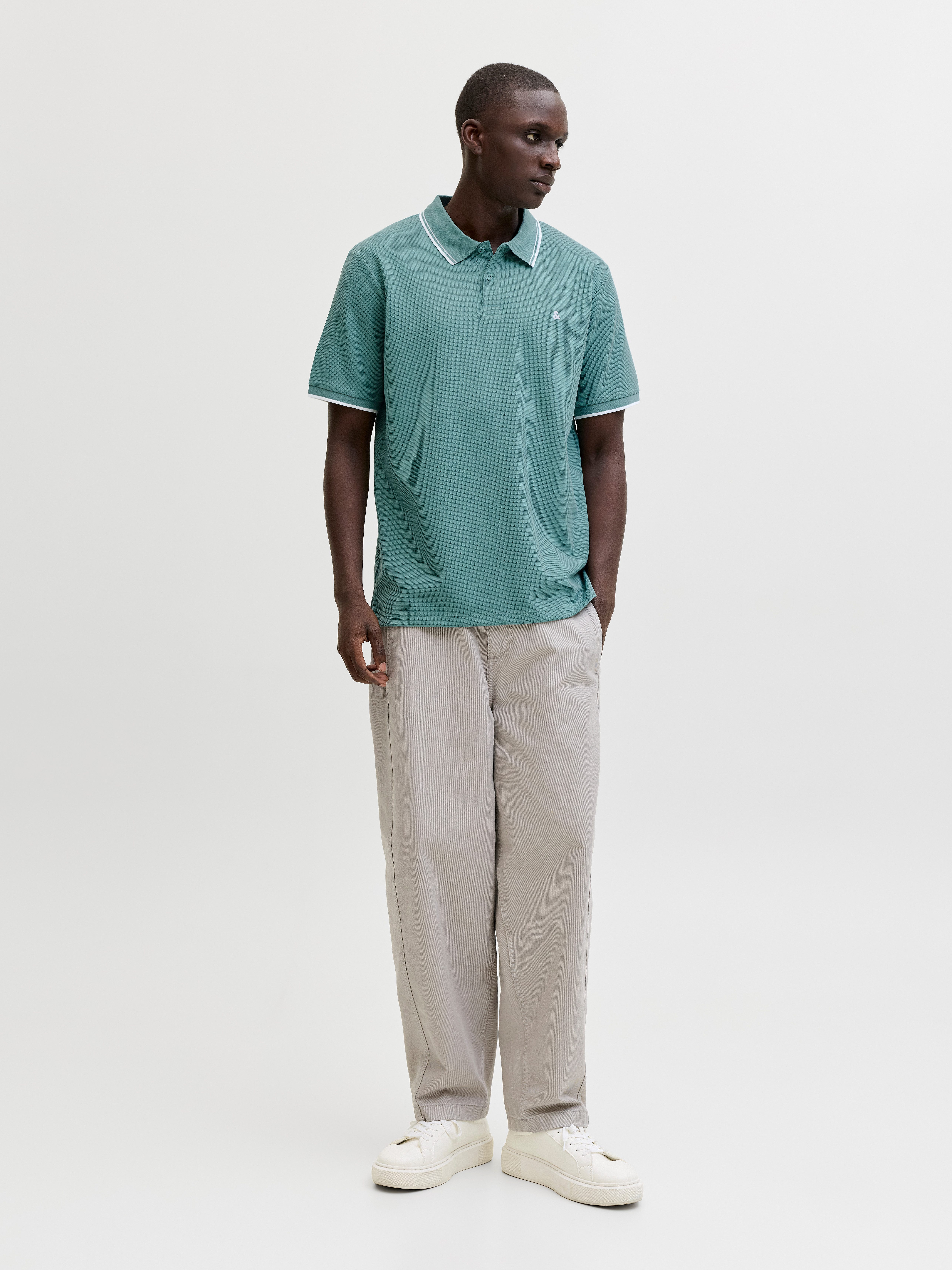 Jack & Jones Poloshirt JJEAUSTIN POLO SS NOOS Materialmix, regular fit – Bild 5 von 5