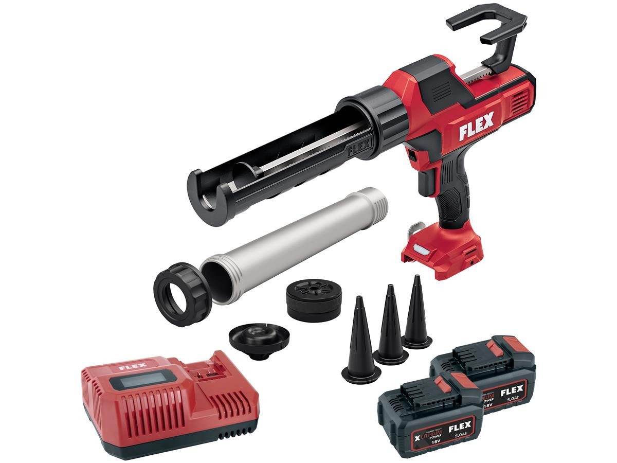 Flex Akku-Kartuschenpistole CG 310/600 18, (Set), Set Version inkl. 2 Akkus und Ladegerät