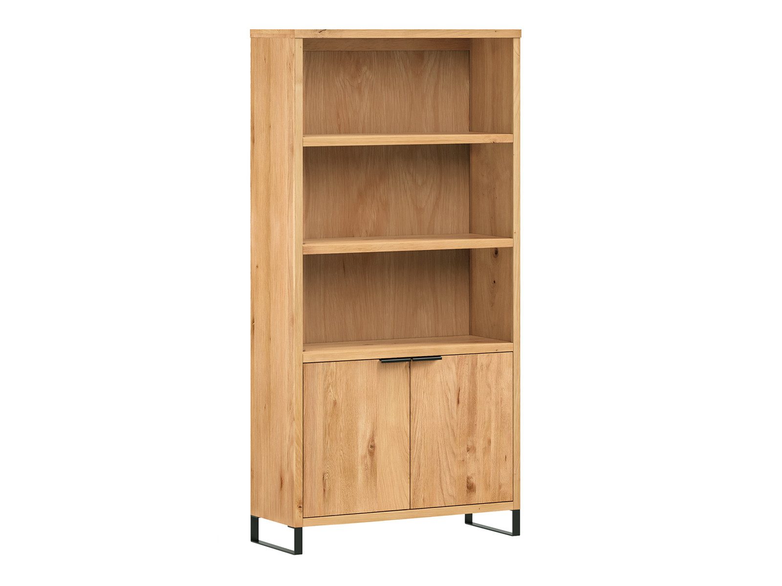 massivum Bücherregal Sydney Bücherschrank Wildeiche Wohnzimmer Schrank