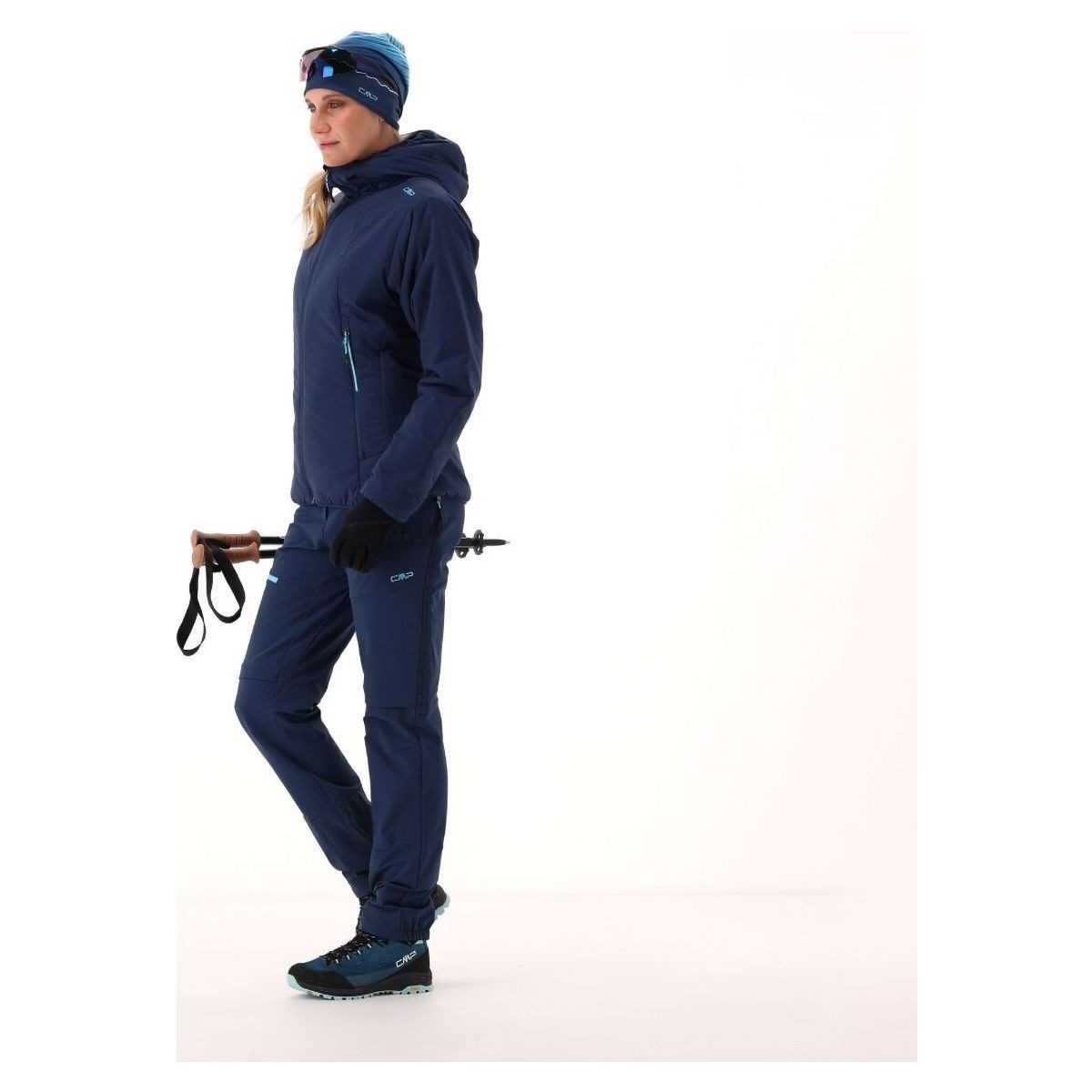 CMP Steppjacke Woman Jacket FIX Hood Vielseitige, wasserabweisende Damenjacke mit Kapuze, ideal für
