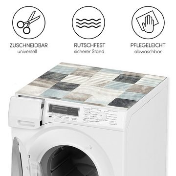 matches21 HOME & HOBBY Antirutschmatte Waschmaschinenauflage Würfel grau rutschfest 65 x 60 cm, Waschmaschinenabdeckung als Abdeckung für Waschmaschine und Trockner