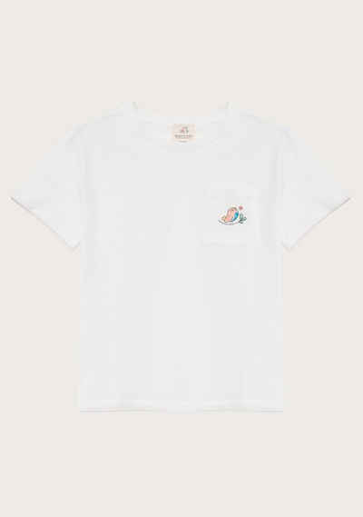 Noah's Ark T-Shirt Shirt für Kinder mit Brusttasche Ecru aus Baumwolle aus Baumwolle, mit Rundhalsausschnitt, in Unifarbe, unisex