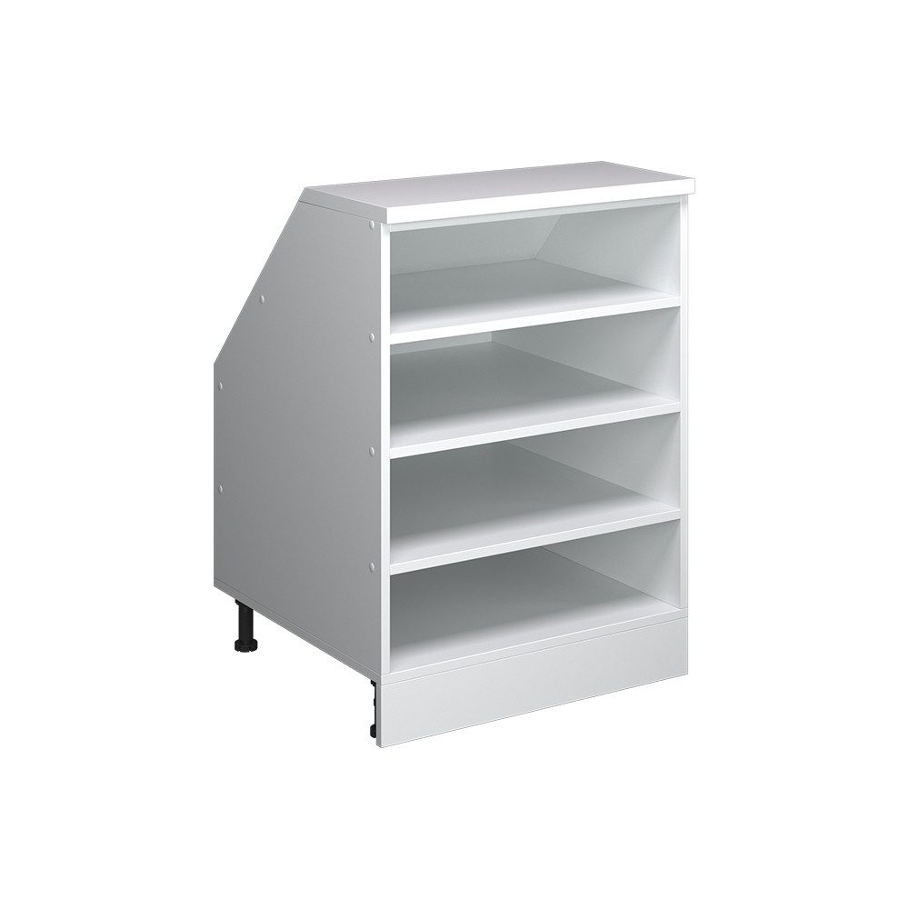 Vicco Unterschrank R-Line, Weiß/Weiß, 60 cm mit 4 Fächern, Schrankkorpus 60 cm Tiefe (1-St)