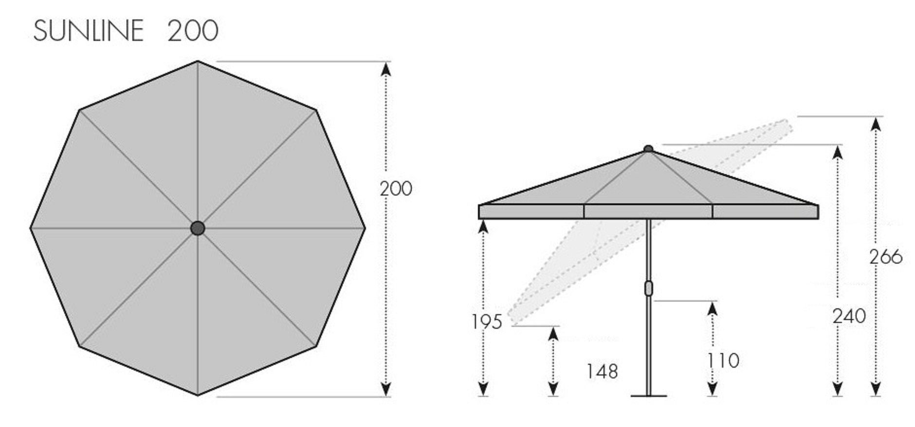 doppler® Sonnenschirm Sun line 200 cm günstig online kaufen