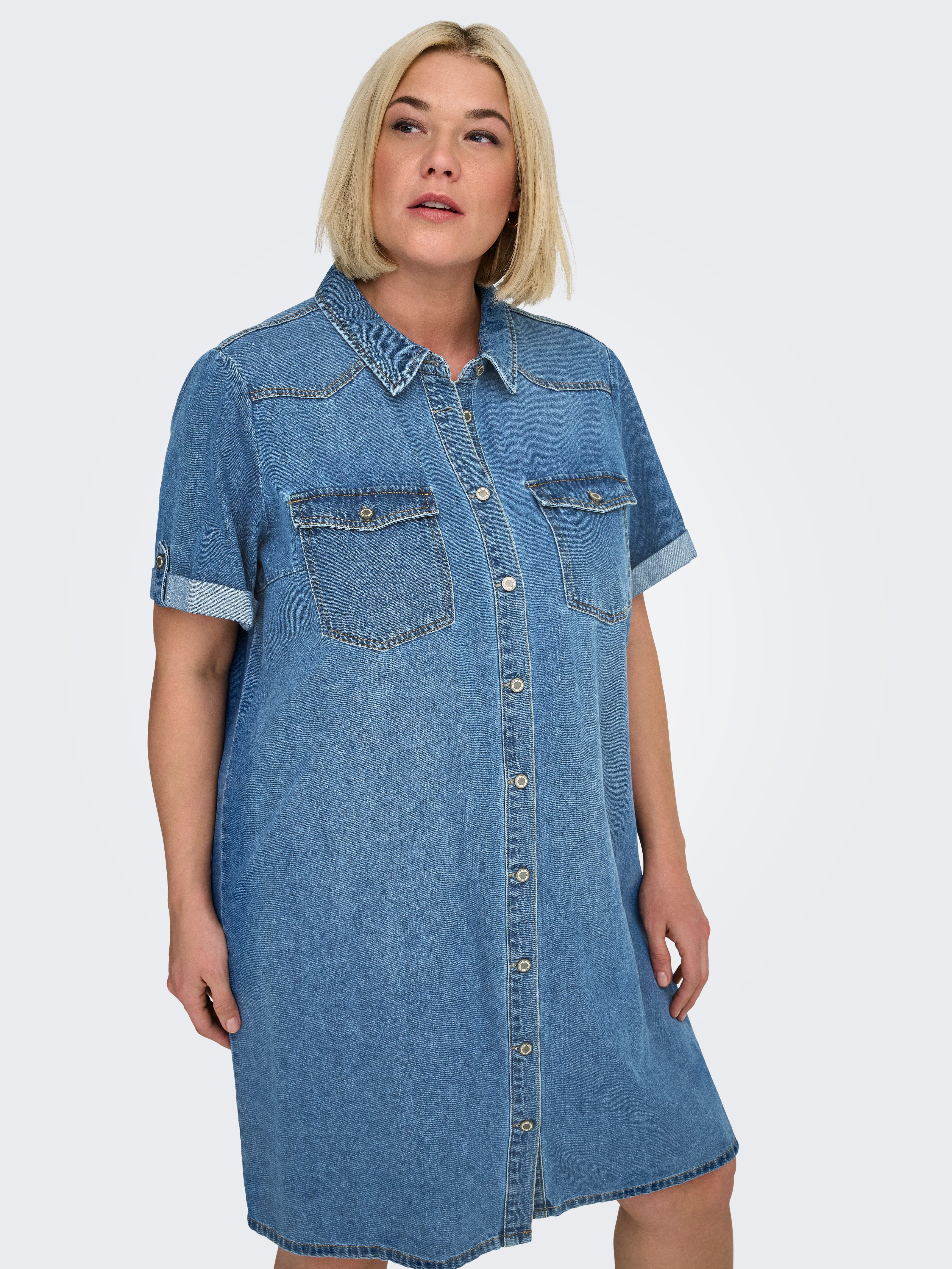 ONLY CARMAKOMA Jeanskleid CARLISA S/S DNM DRESS GUA NOOS