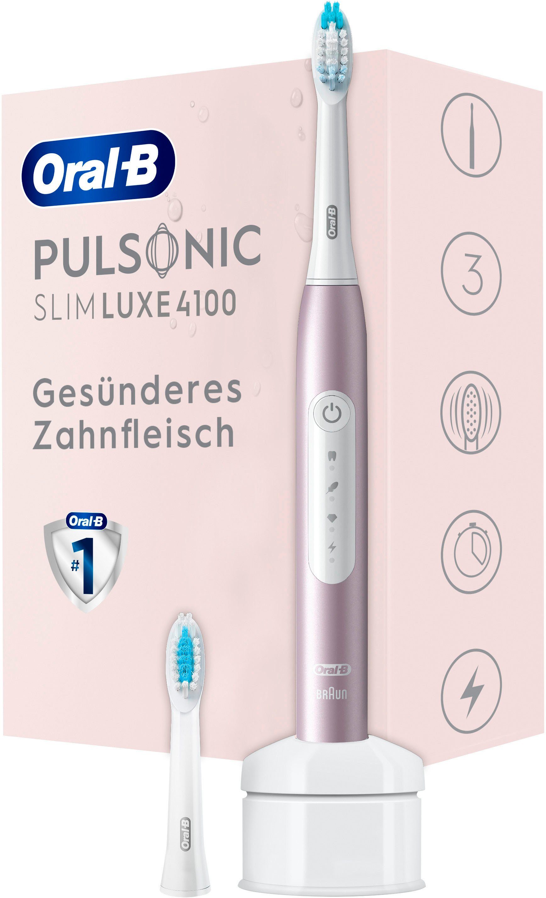 Oral B Schallzahnbürste Pulsonic Slim Luxe 4100, Aufsteckbürsten: 2 St.  online kaufen | OTTO