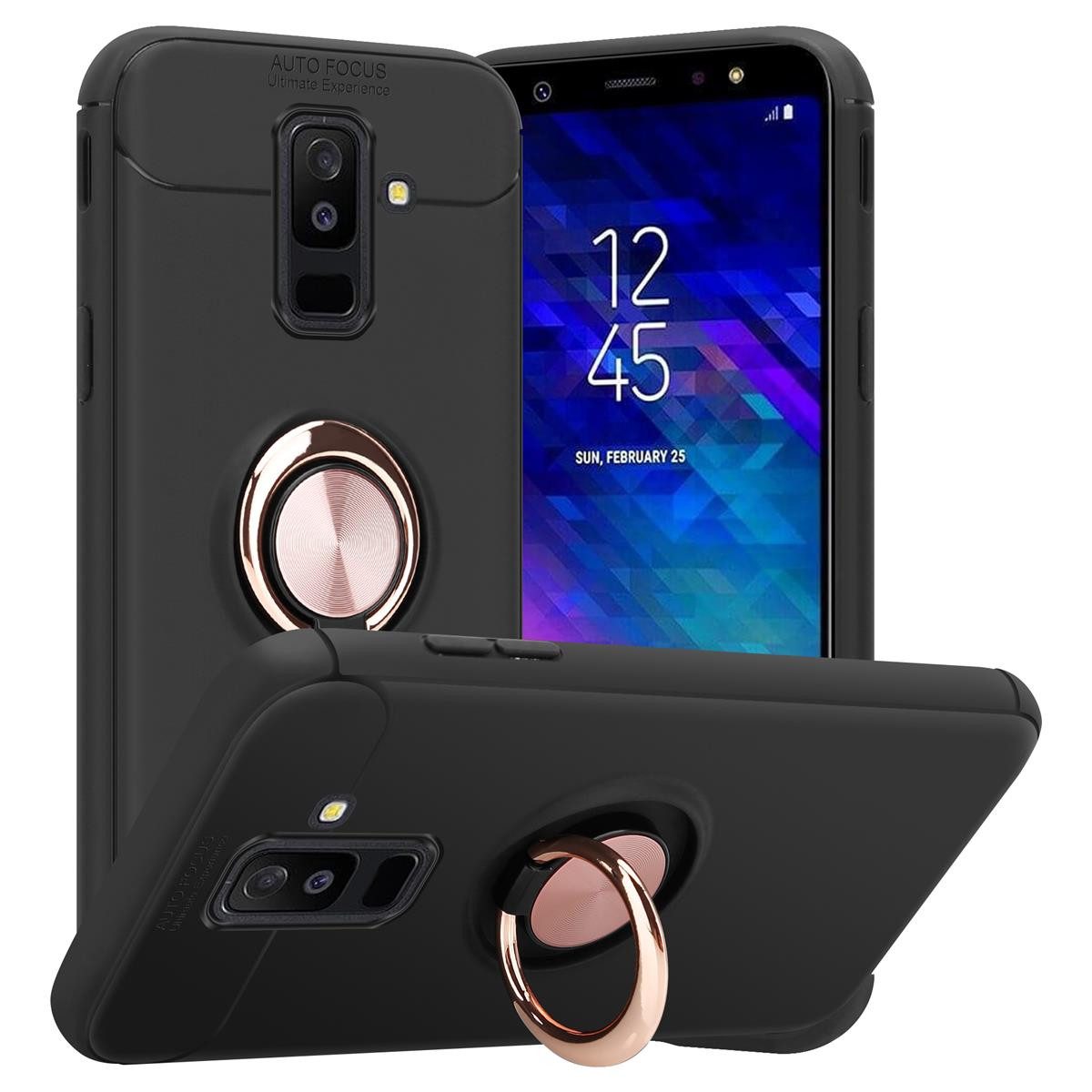 Cadorabo Handyhülle Samsung Galaxy A6 PLUS 2018 Samsung Galaxy A6 PLUS 2018, Robustes Hard Case - Handy Schutzhülle - Hülle - Back Cover Bumper