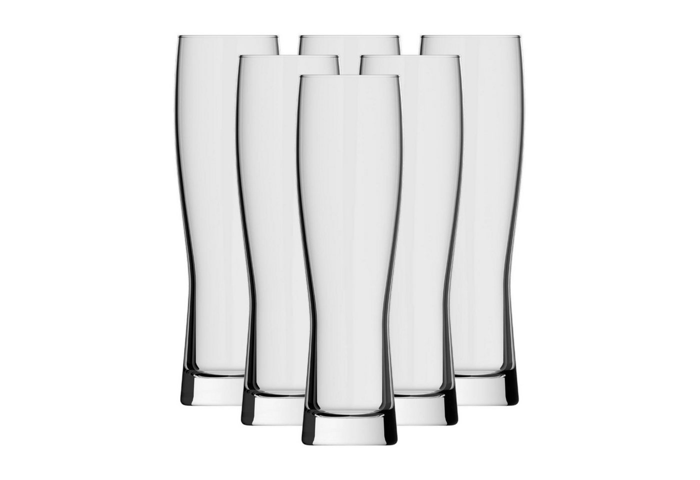 rastal Bierglas Monaco Slim Weizenbiergläser 0,5 l 6er Set, 6-tlg., Glas