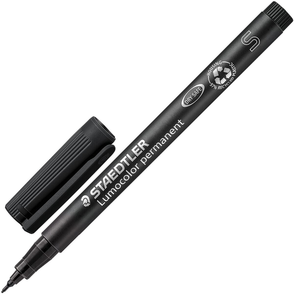 STAEDTLER Permanentmarker Lumocolor permanent S, (1-tlg), wisch- und wasserfest